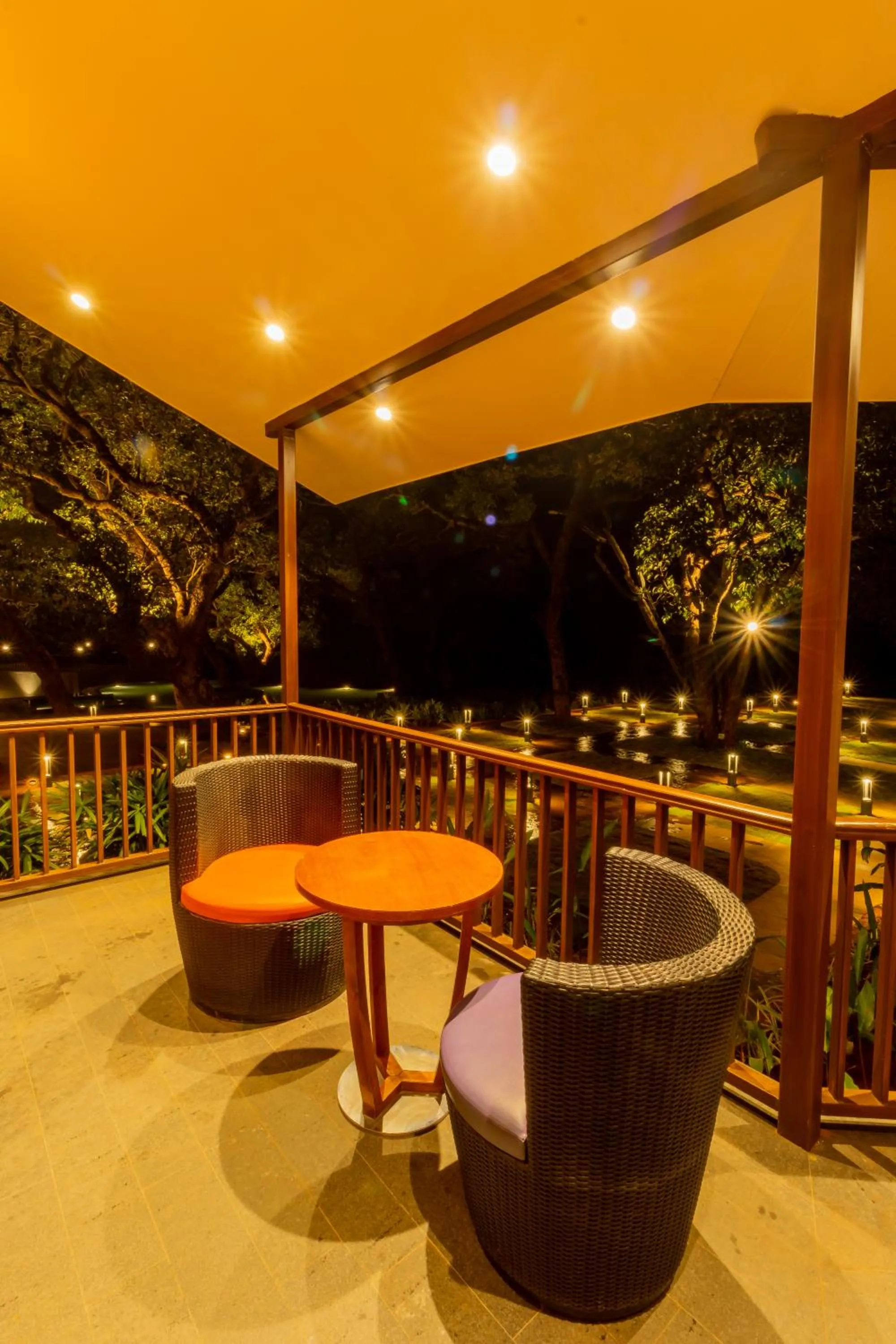 Patio in R R Heritage Resort Pure Vegetarian