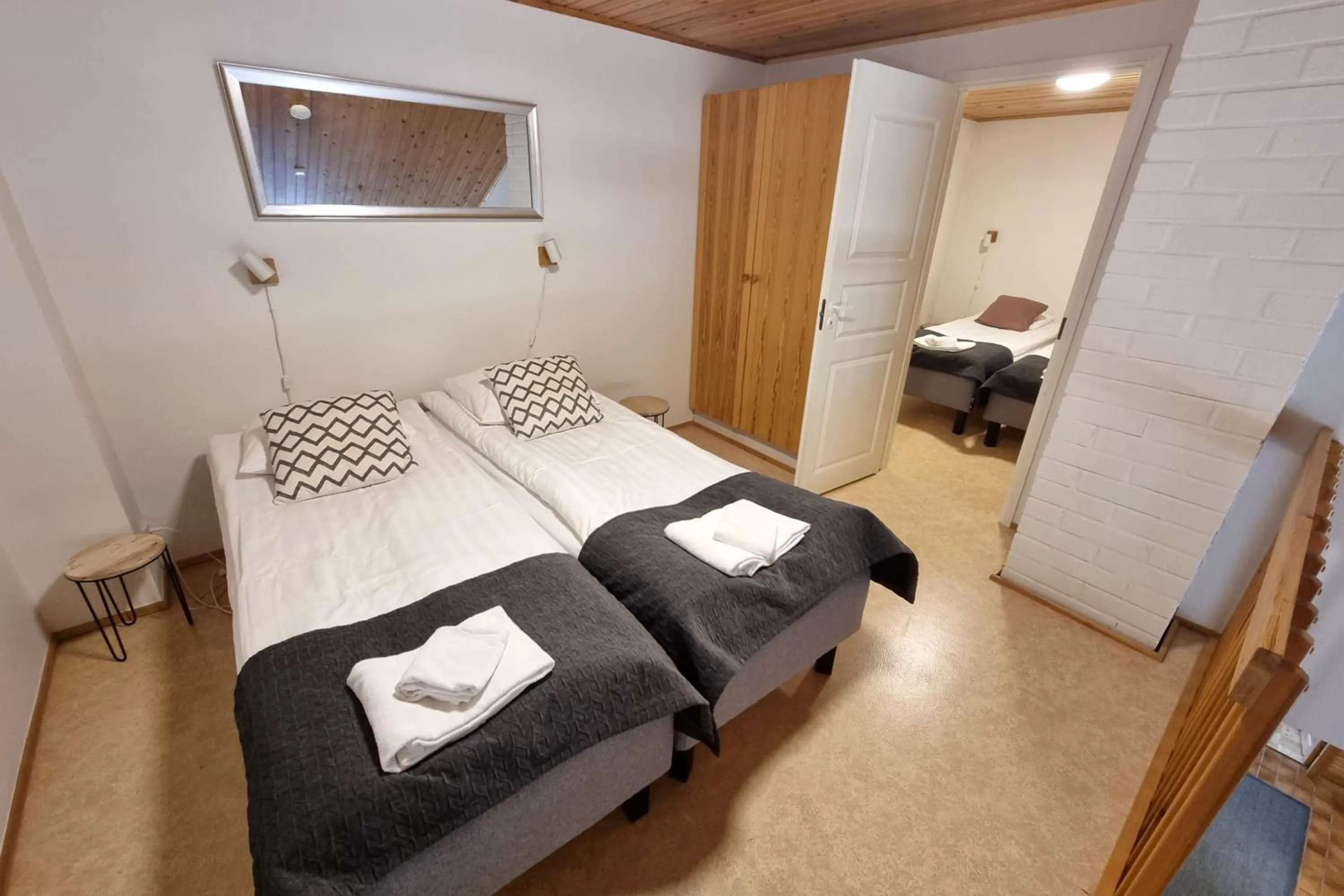 Bedroom, Bed in Kuukkeli Apartments Teerenpesue E 33