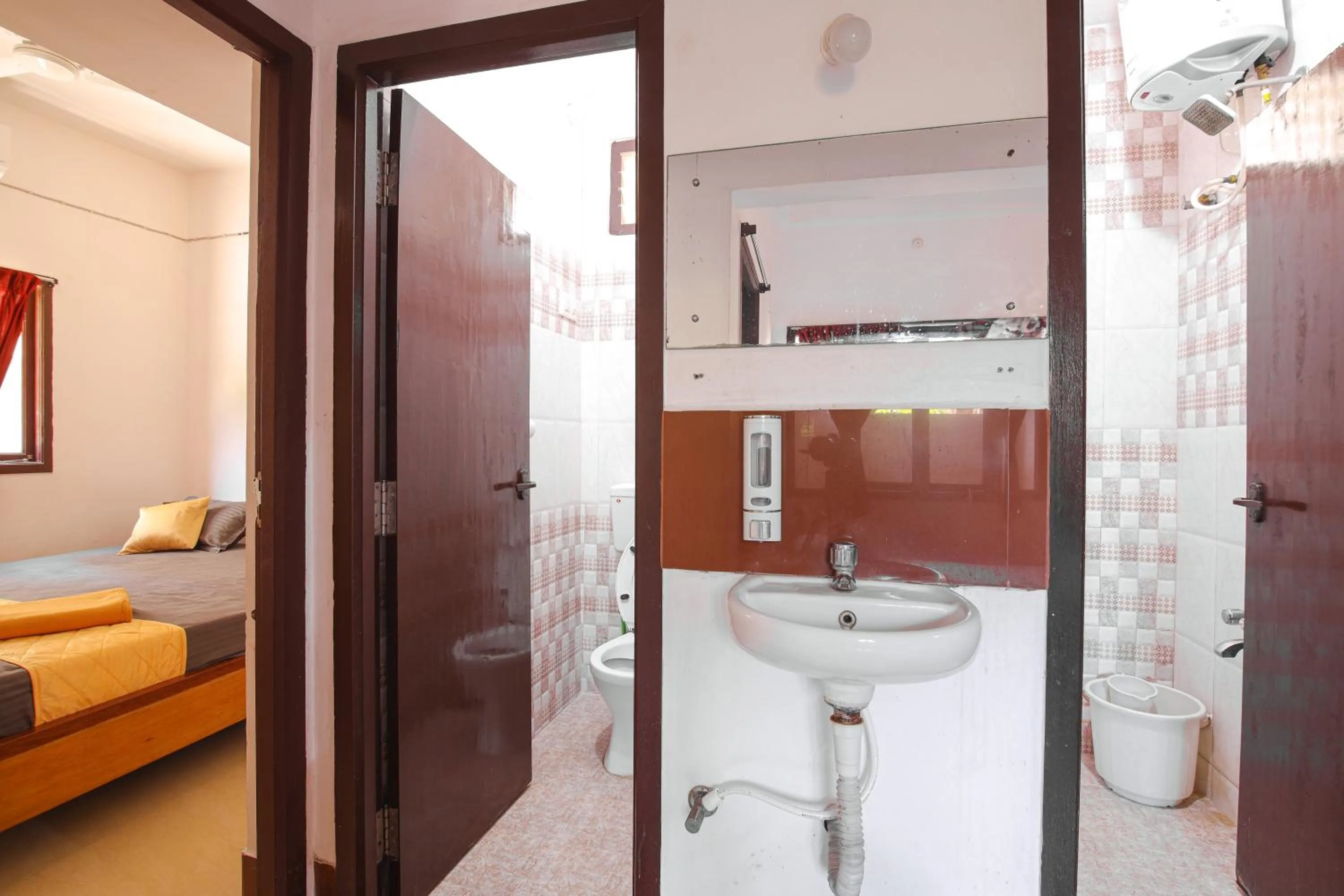 Bathroom, Bed in Manora Residency