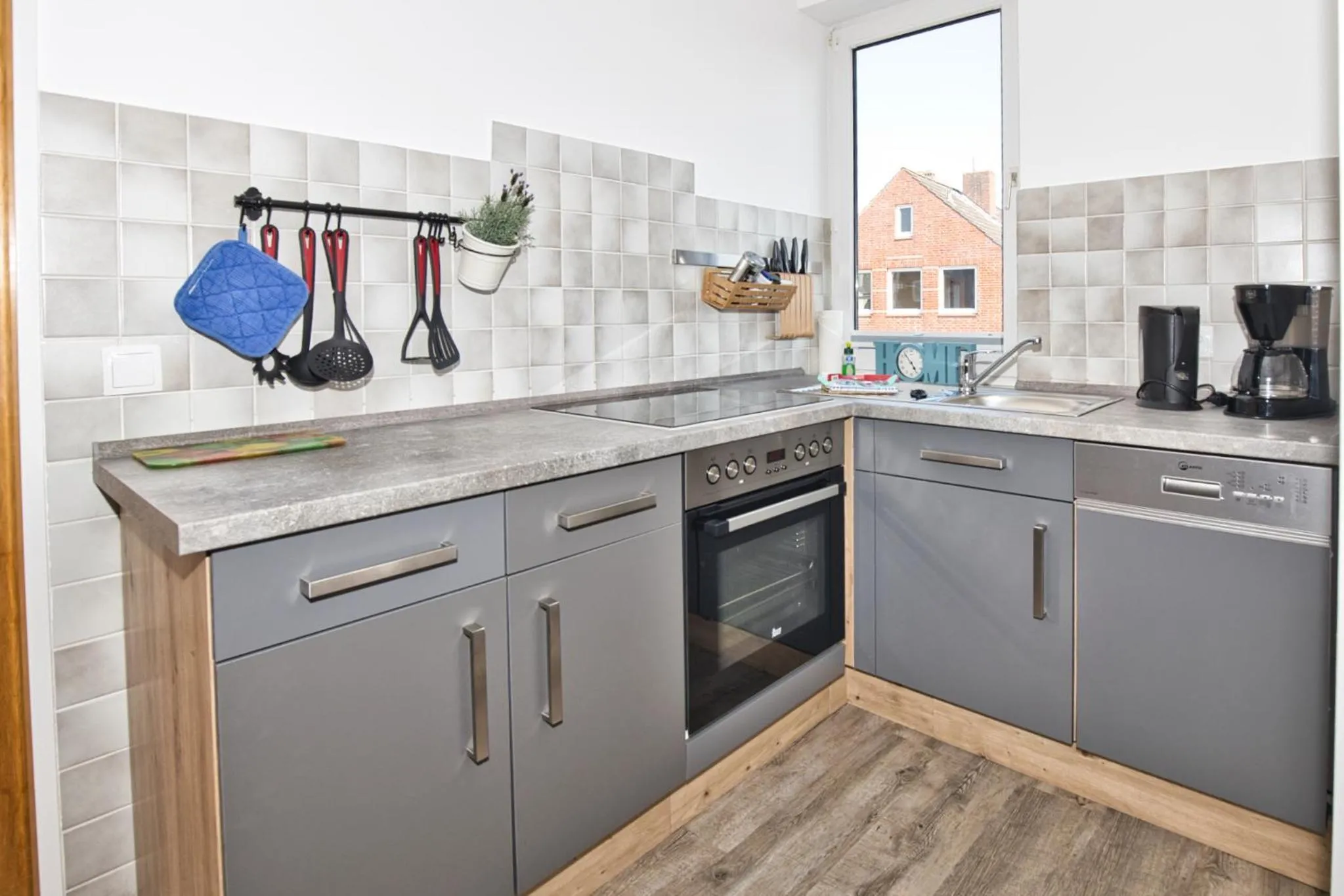 Kitchen or kitchenette in Haus Mühlentrift Döse