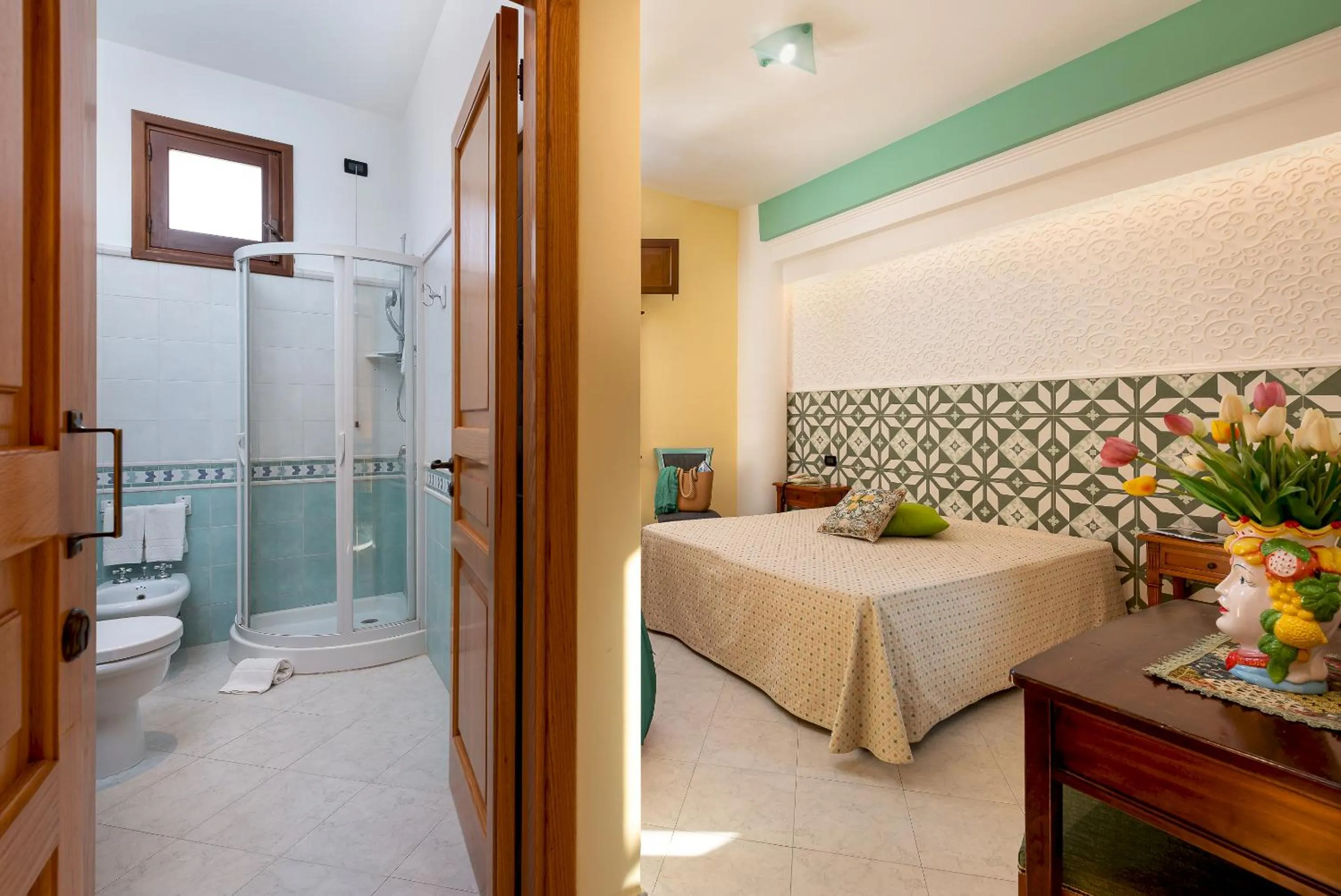 Bed in Hotel Sicilya