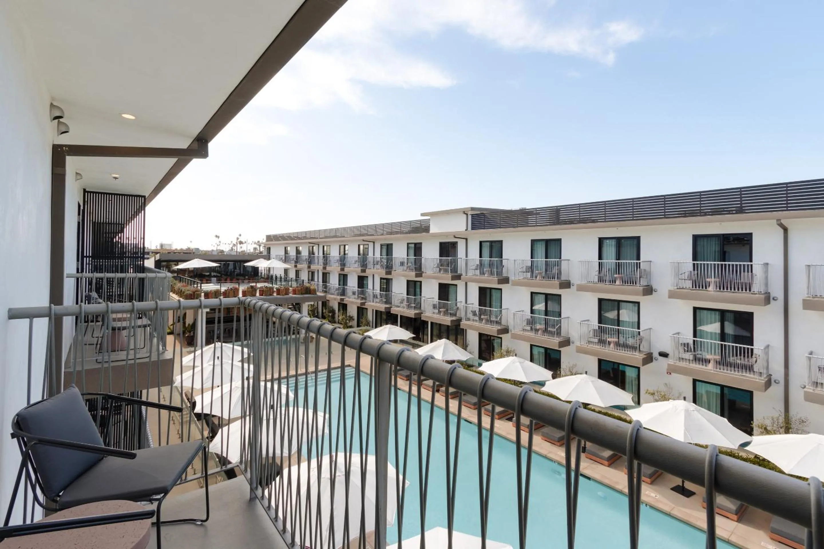 Pool view in The Lum Hotel Los Angeles Stadium District