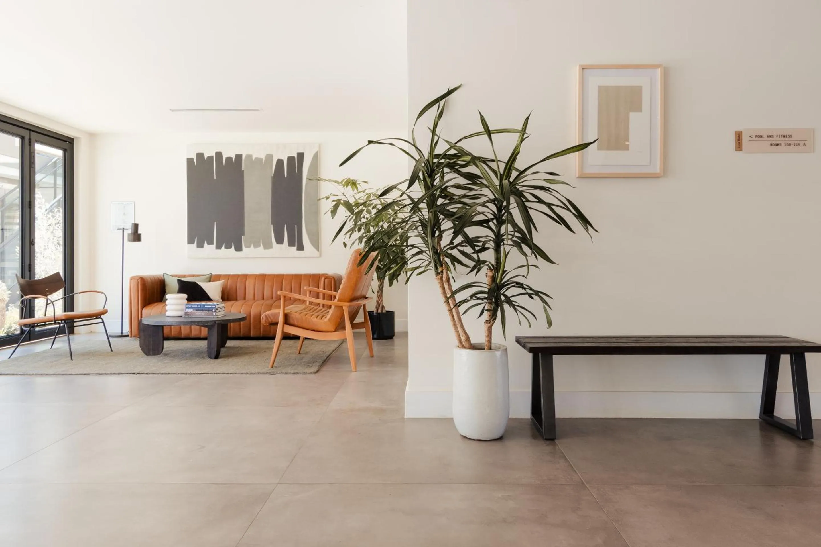 Lobby or reception in The Lum Hotel Los Angeles Stadium District