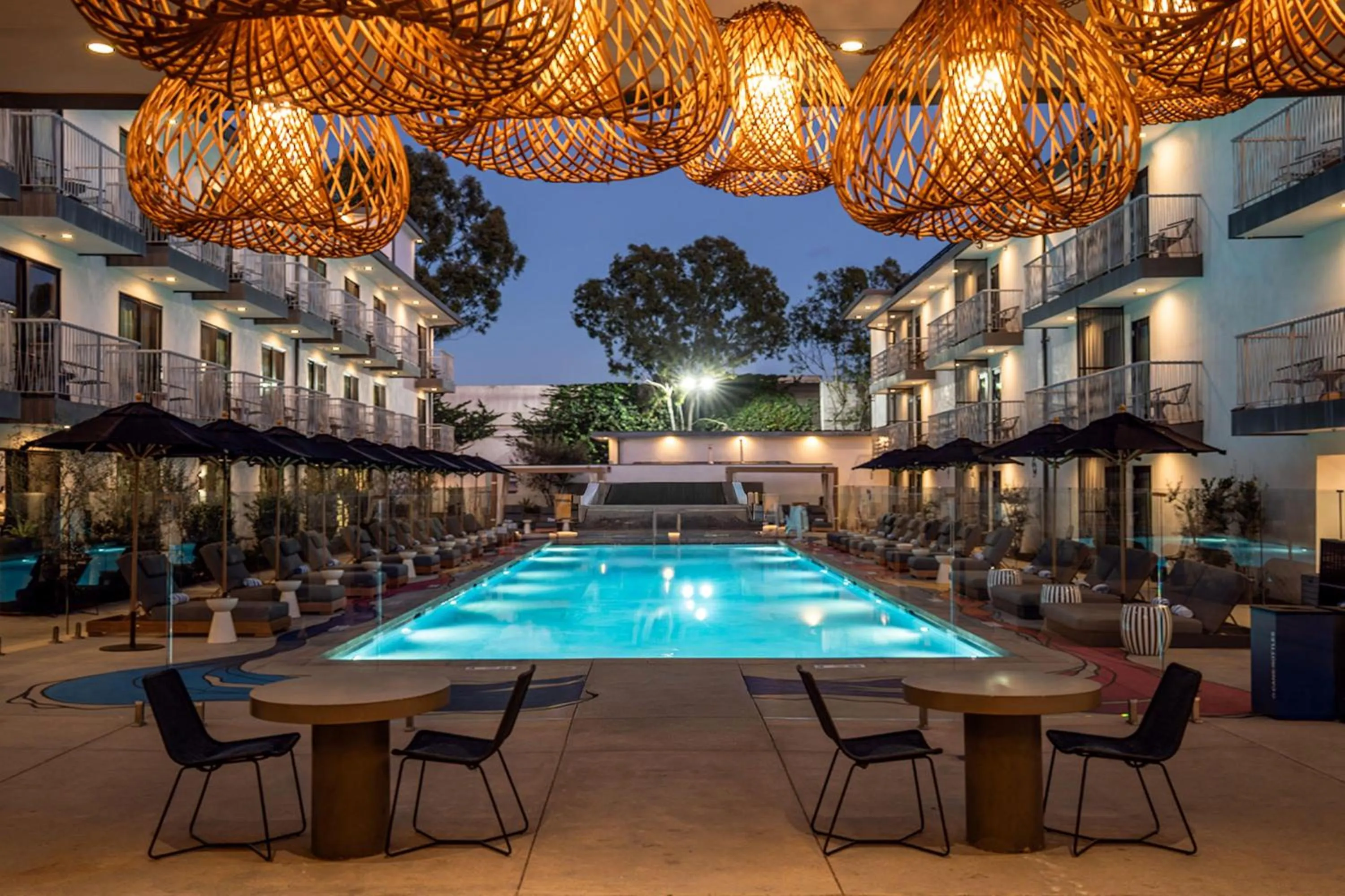 Pool view in The Lum Hotel Los Angeles Stadium District