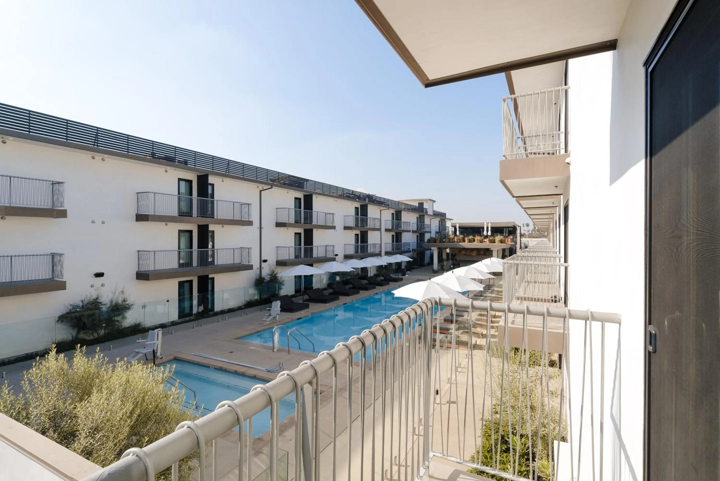 Pool view in The Lum Hotel Los Angeles Stadium District