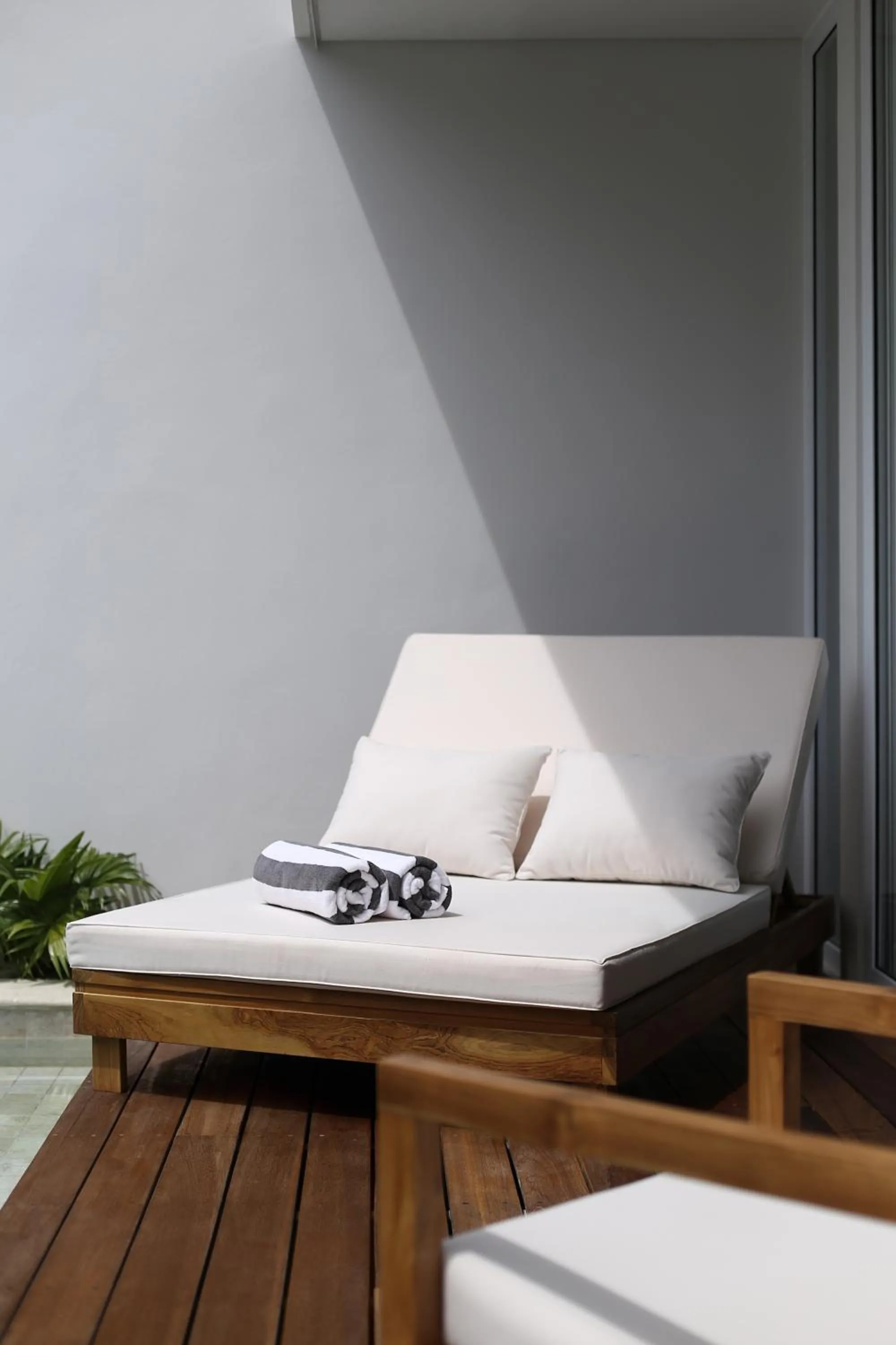 sunbed, Bed in Adults-Only Luxury Studio Private Pool & Free Gym