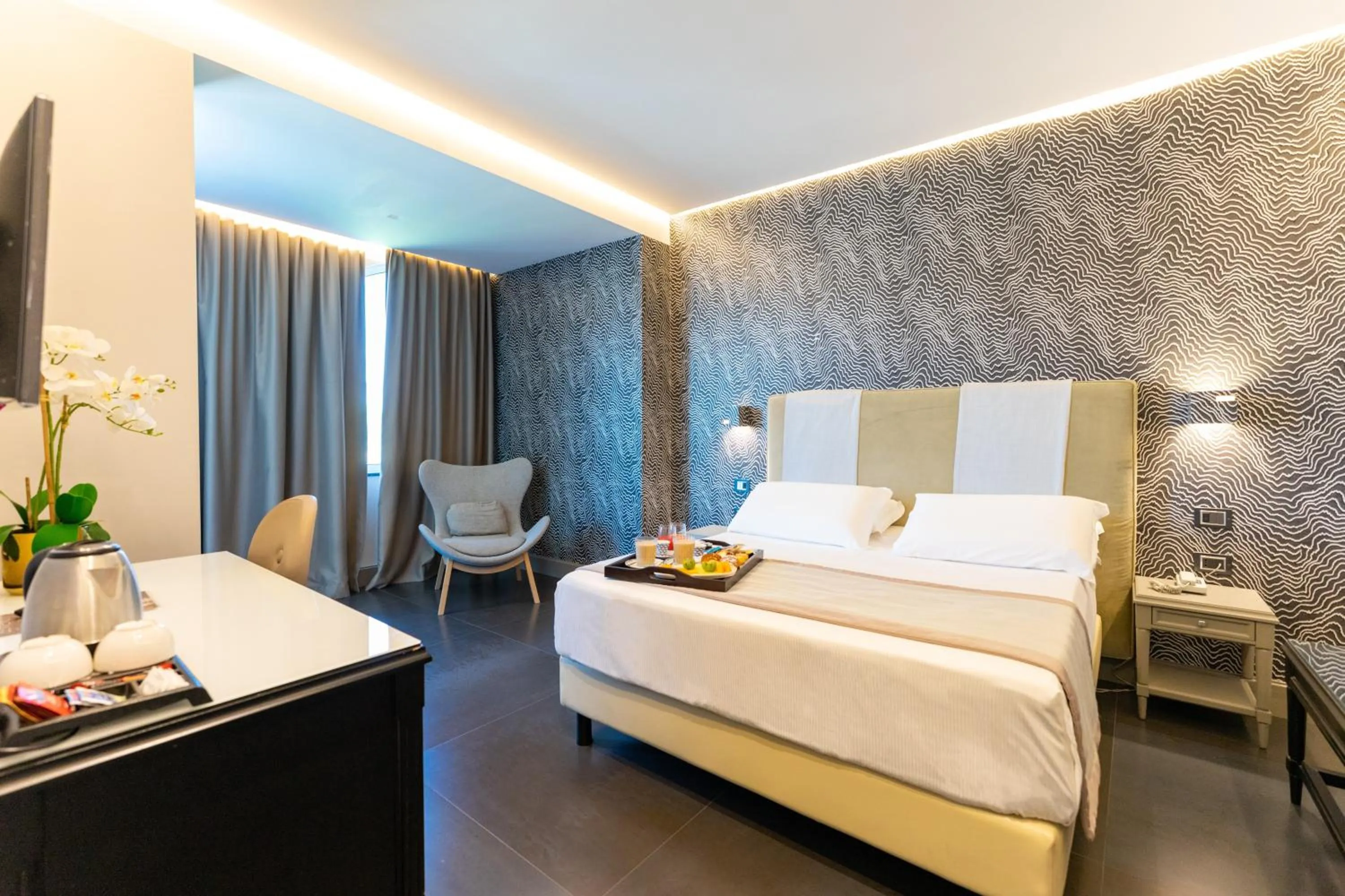 Bedroom, Bed in Hotel Il Gabbiano