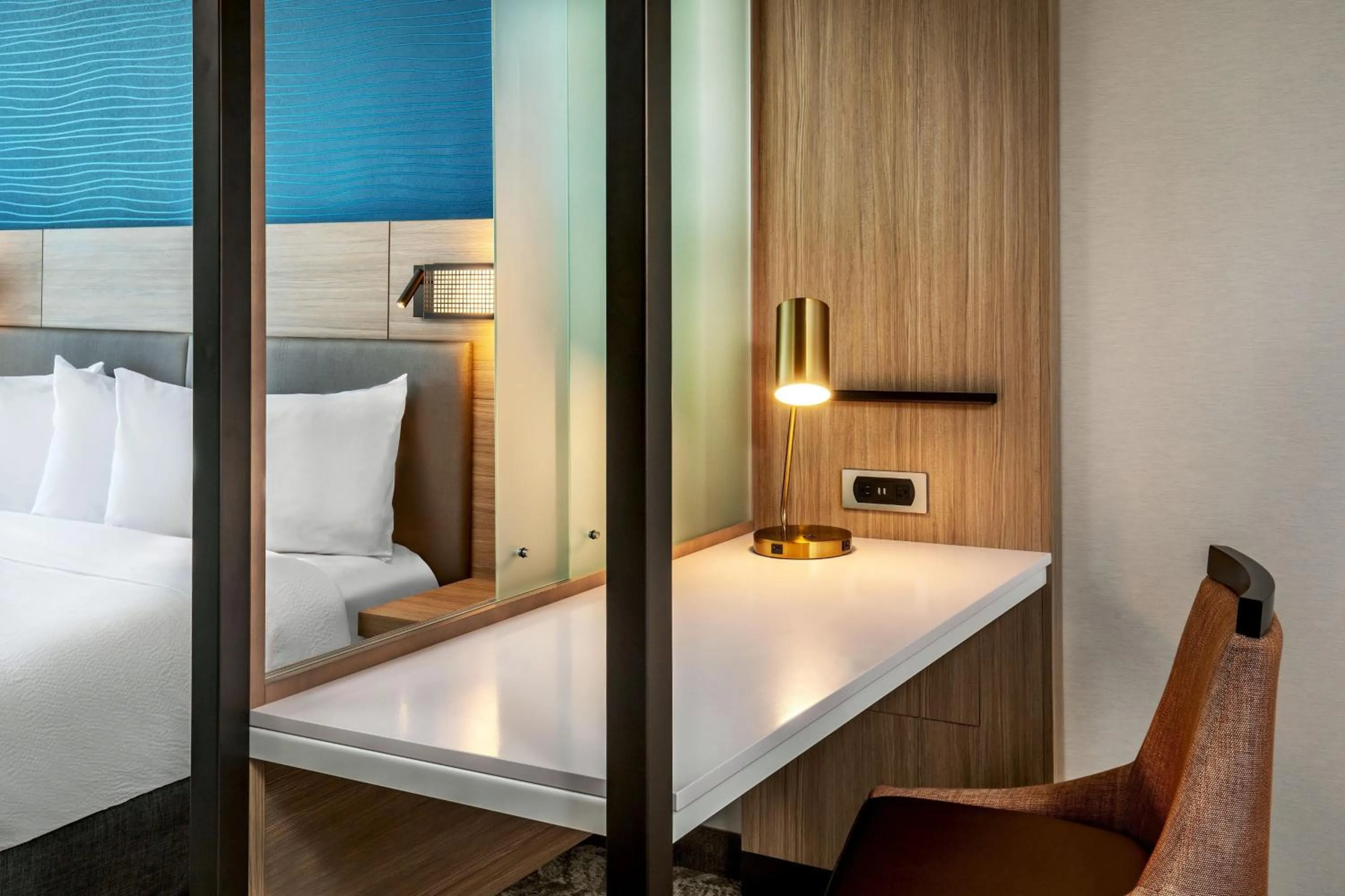 Photo of the whole room, Bed in SpringHill Suites by Marriott Boston Logan Airport Revere Beach