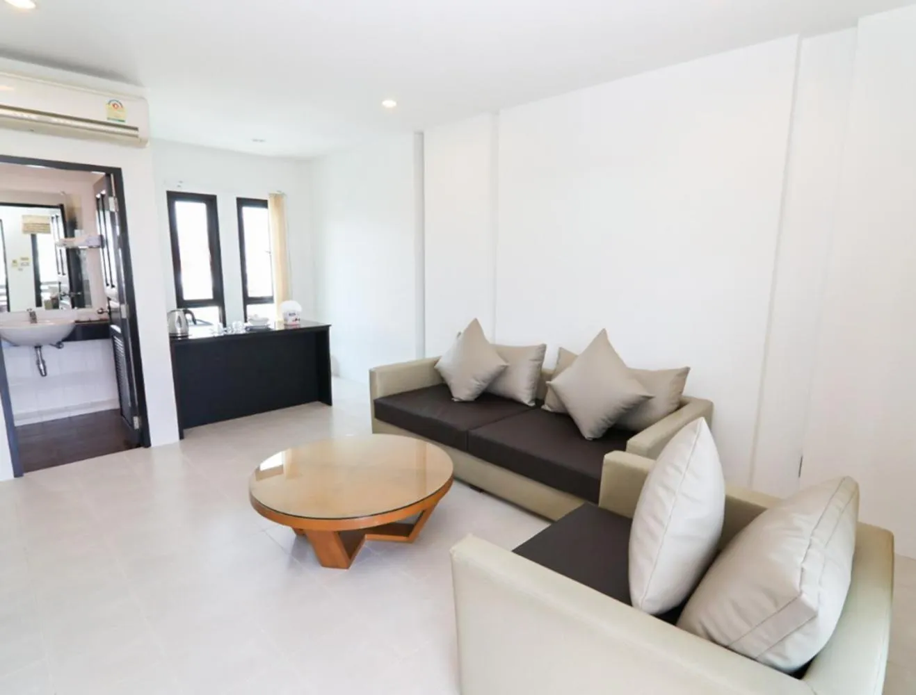 Seating area in G House Hotel