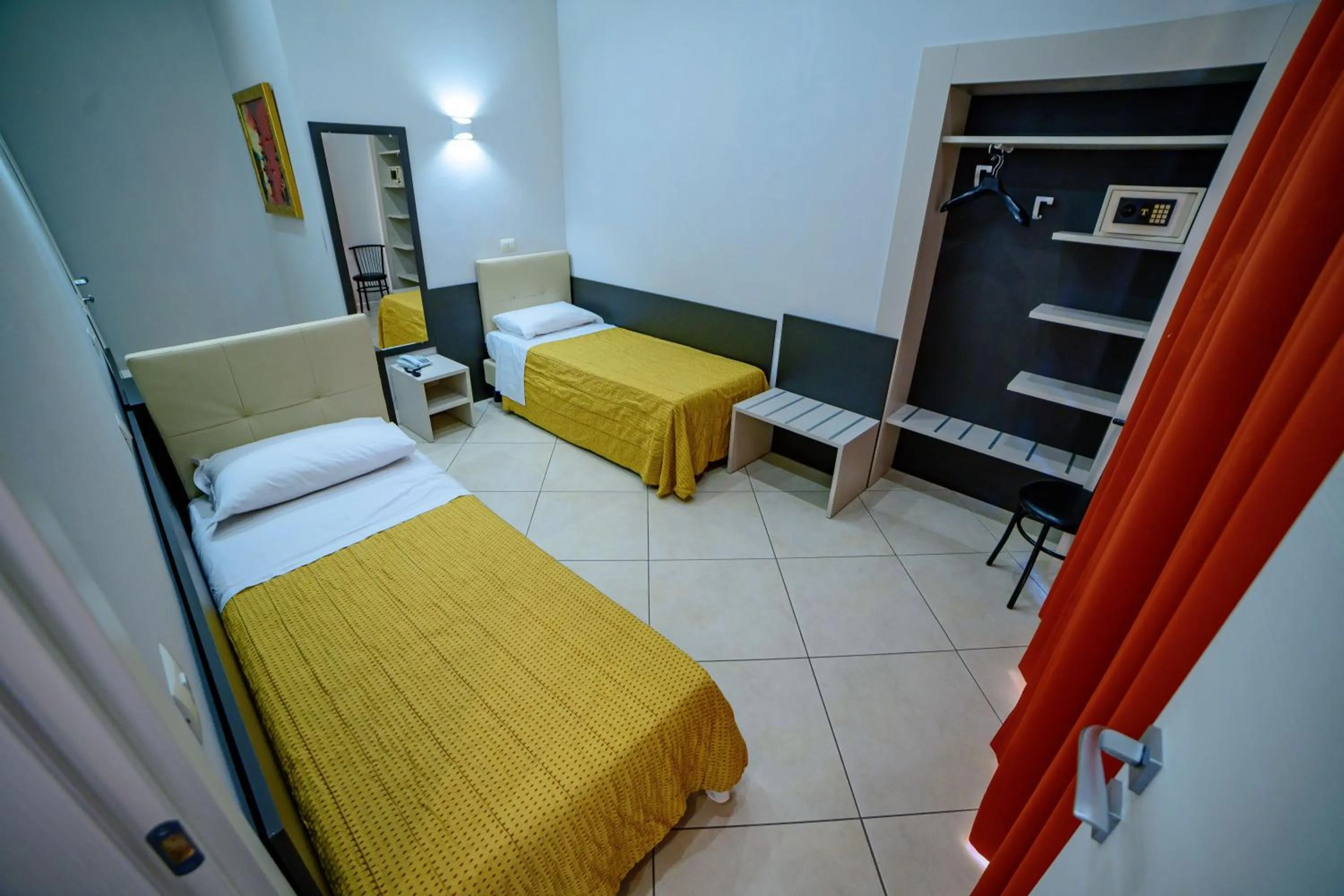 View (from property/room), Bed in Hotel Demo'