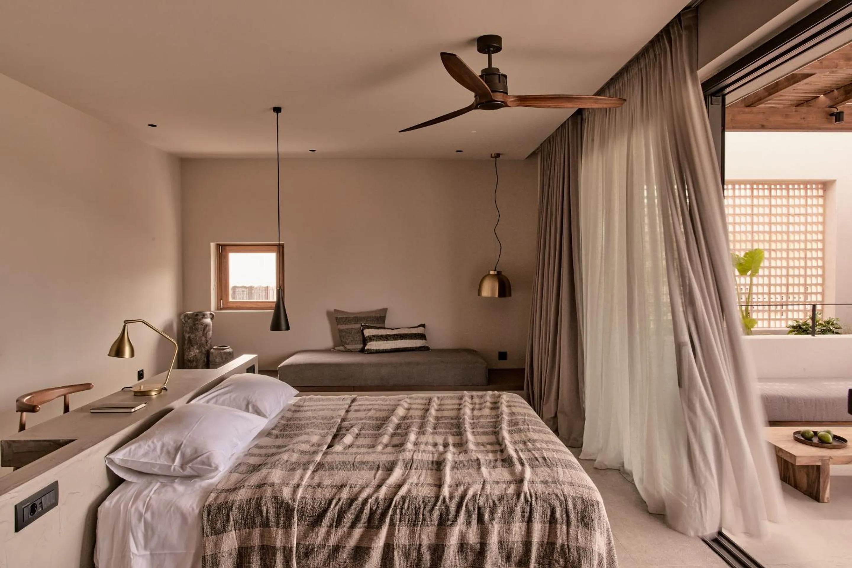 Bed in Theros All Suite Hotel - Adults Only