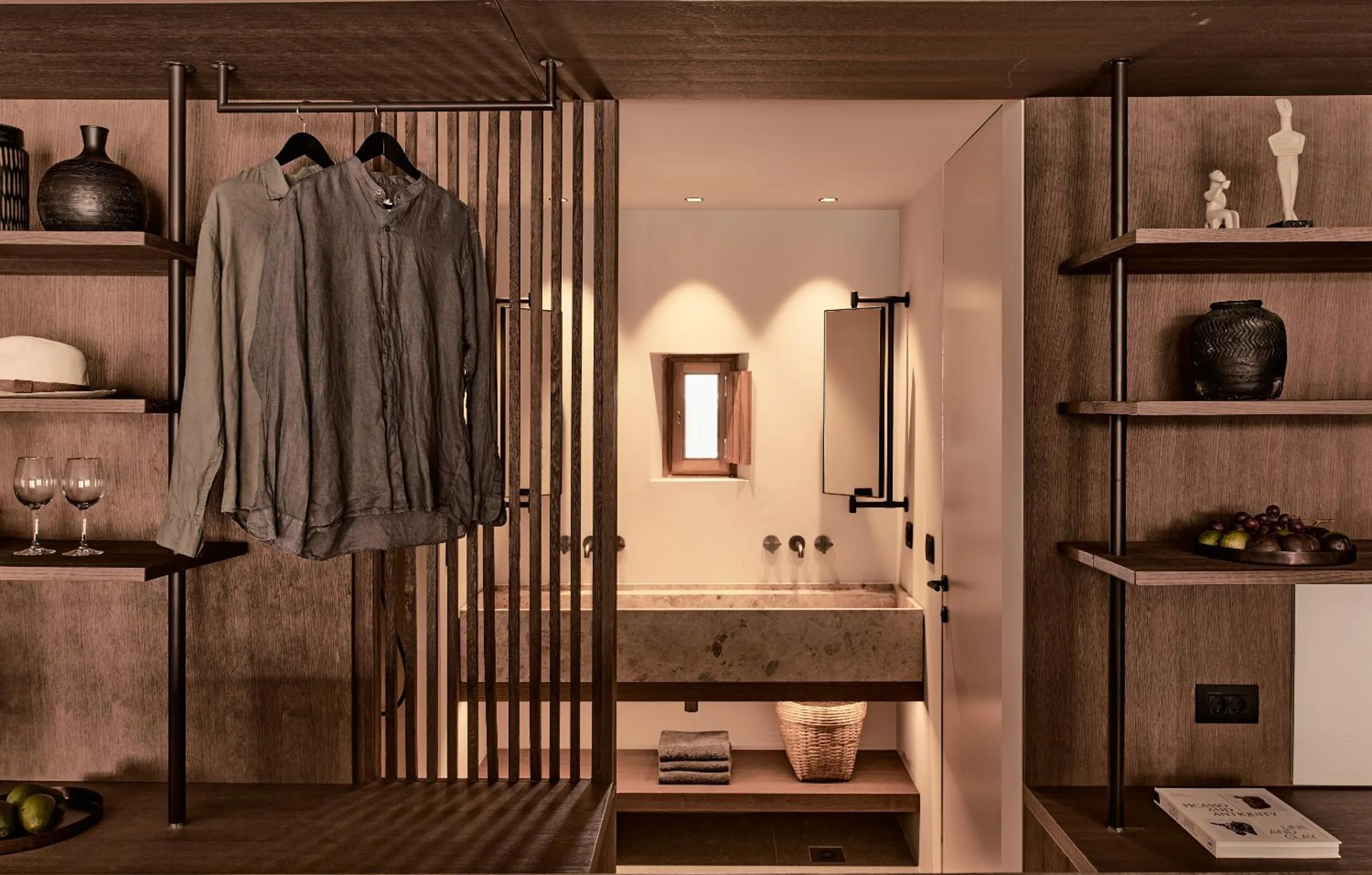 Bathroom in Theros All Suite Hotel - Adults Only