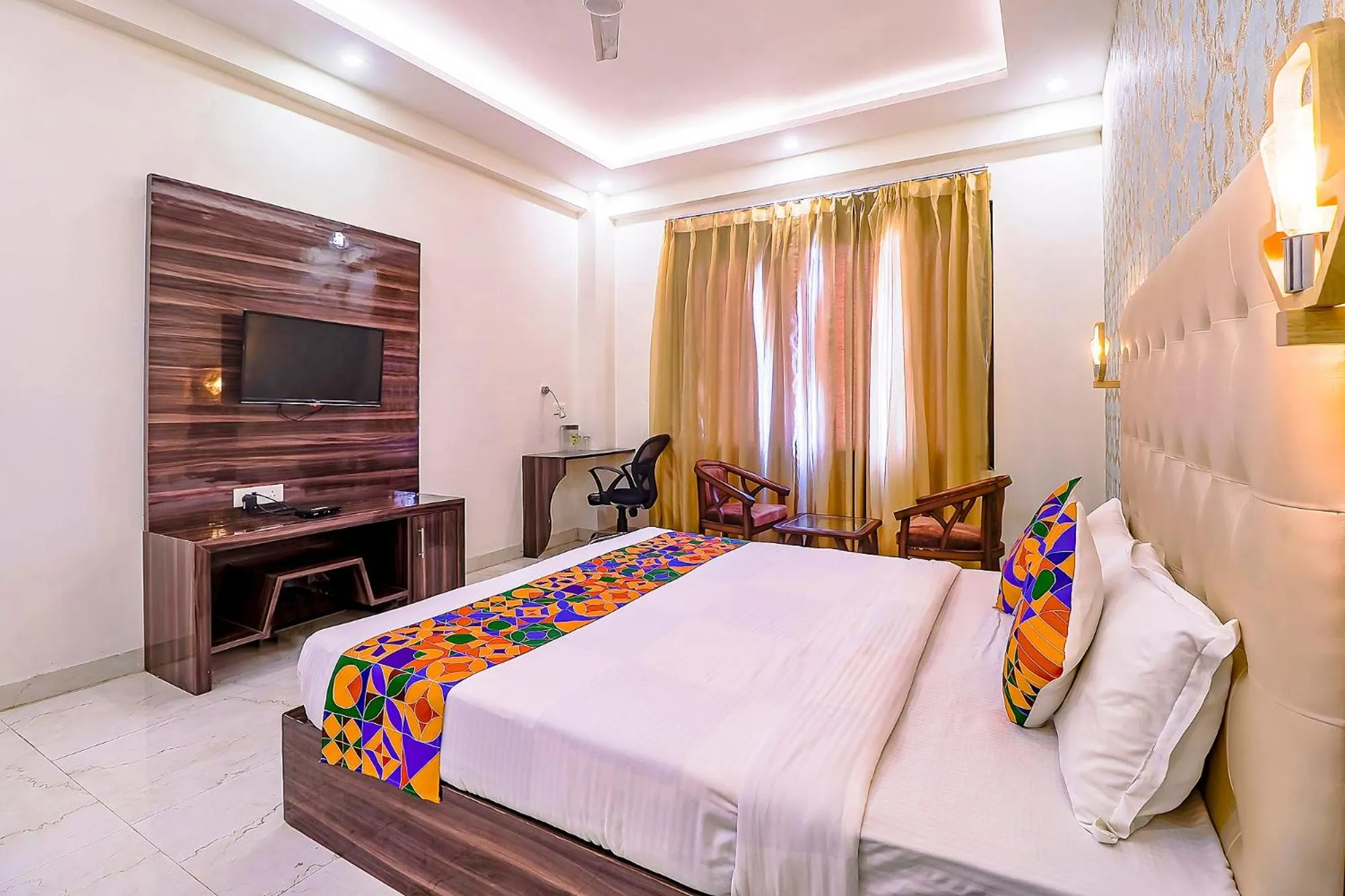 Bed in FabHotel Swess Grand