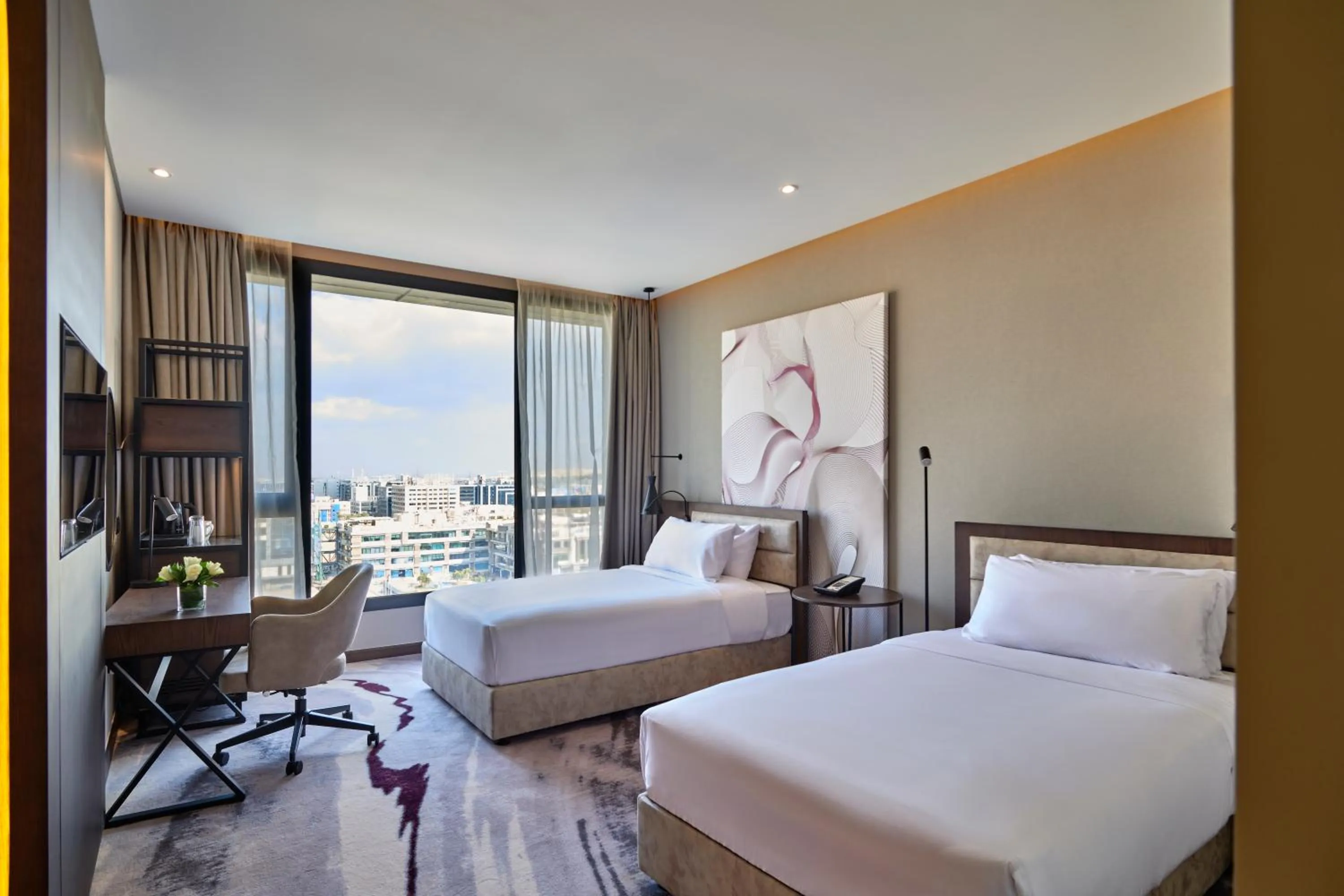 View (from property/room), Bed in Crowne Plaza - West Cairo Arkan by IHG