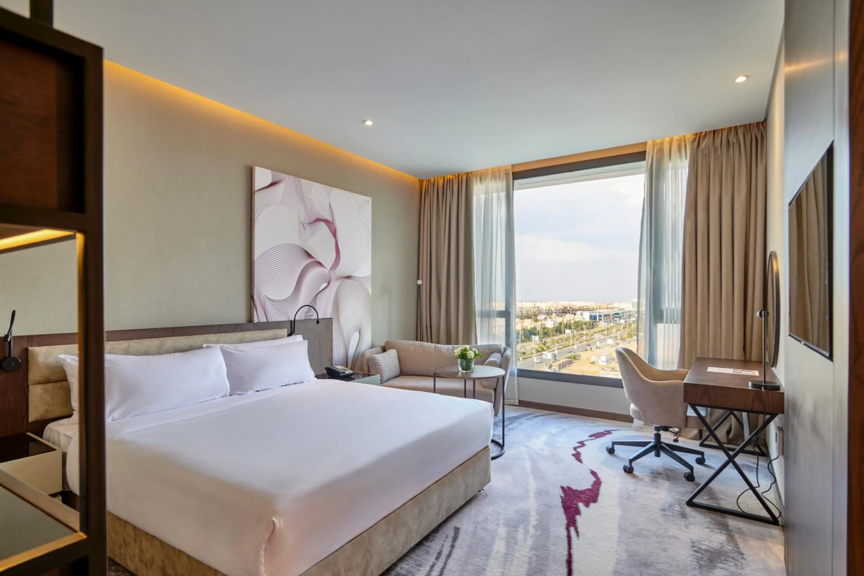 View (from property/room), Bed in Crowne Plaza - West Cairo Arkan by IHG
