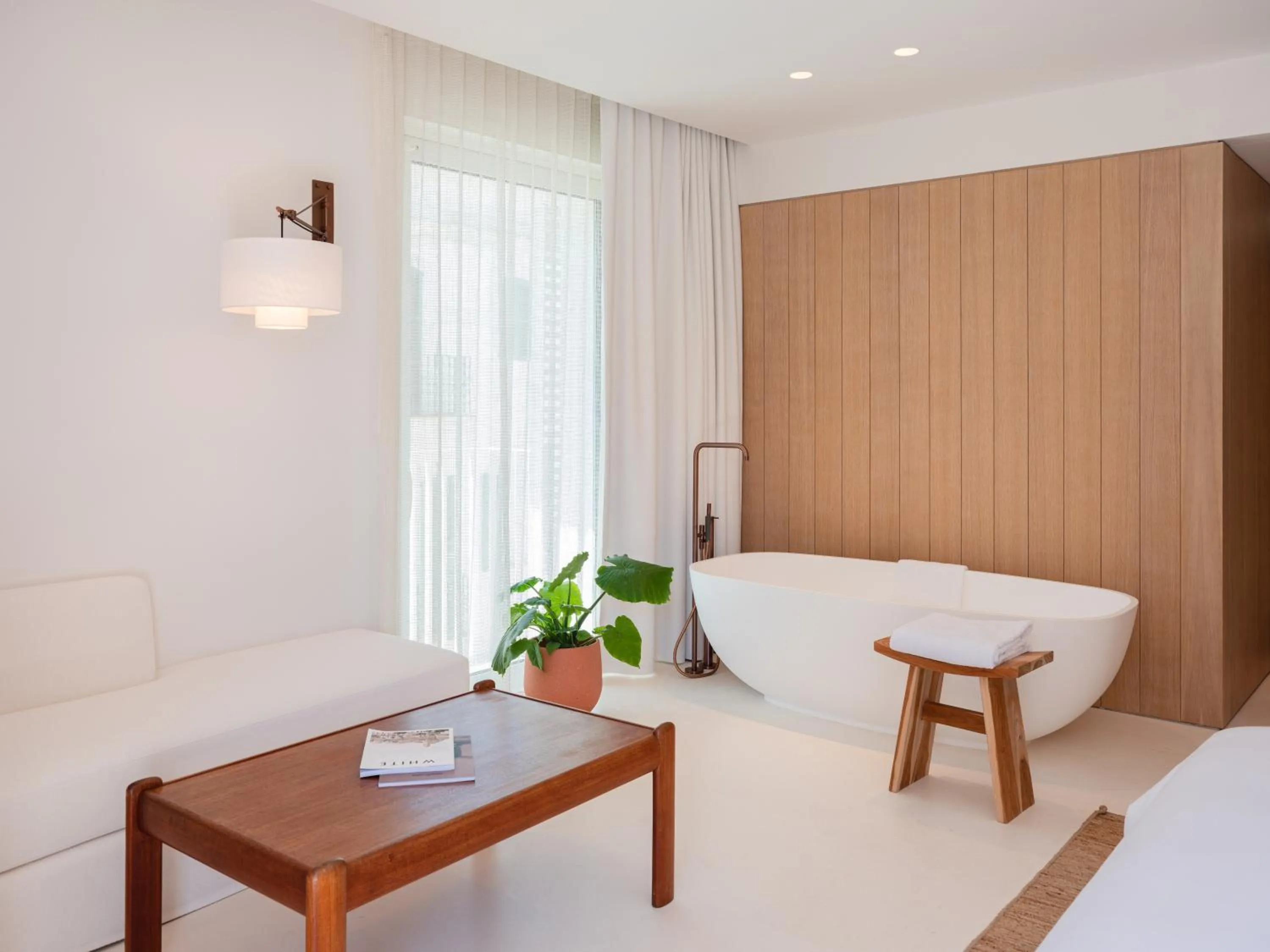 Seating area, Bed in The Standard, Ibiza