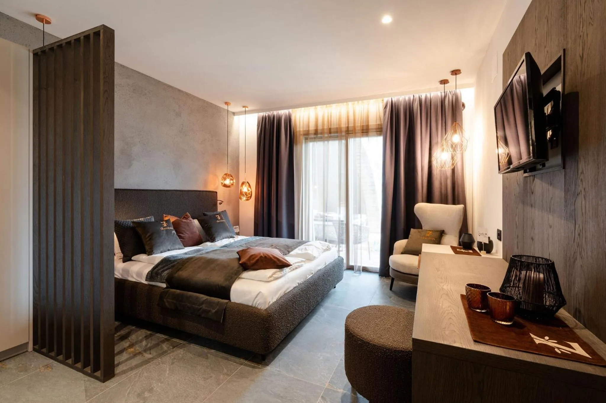 Bed in Sibenbras Natural Aparthotel