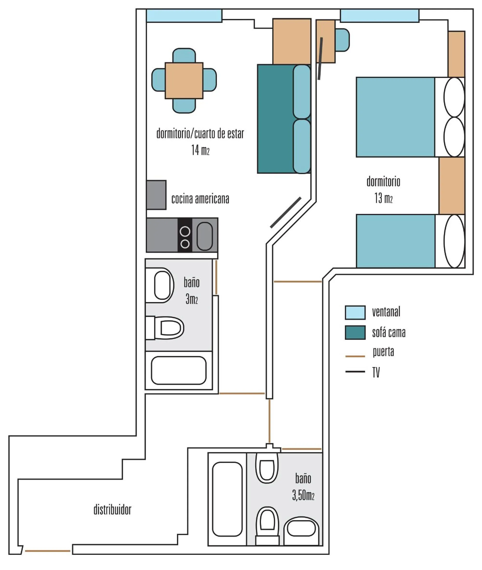 Floor plan in Apartamentos Sabinas Don Jaime