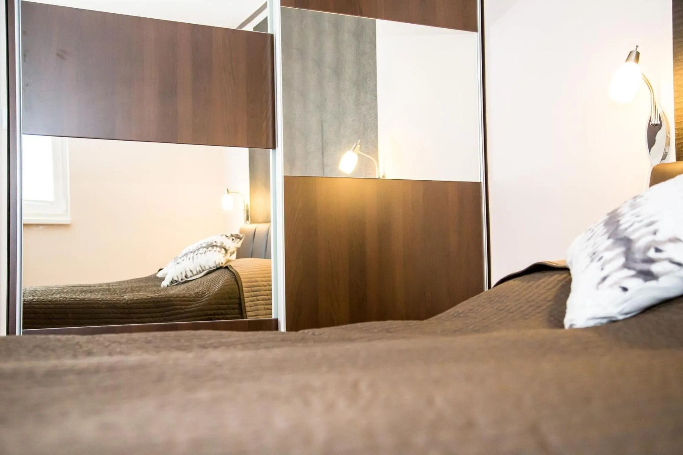 Bedroom, Bed in Arpad Bridge Apartments