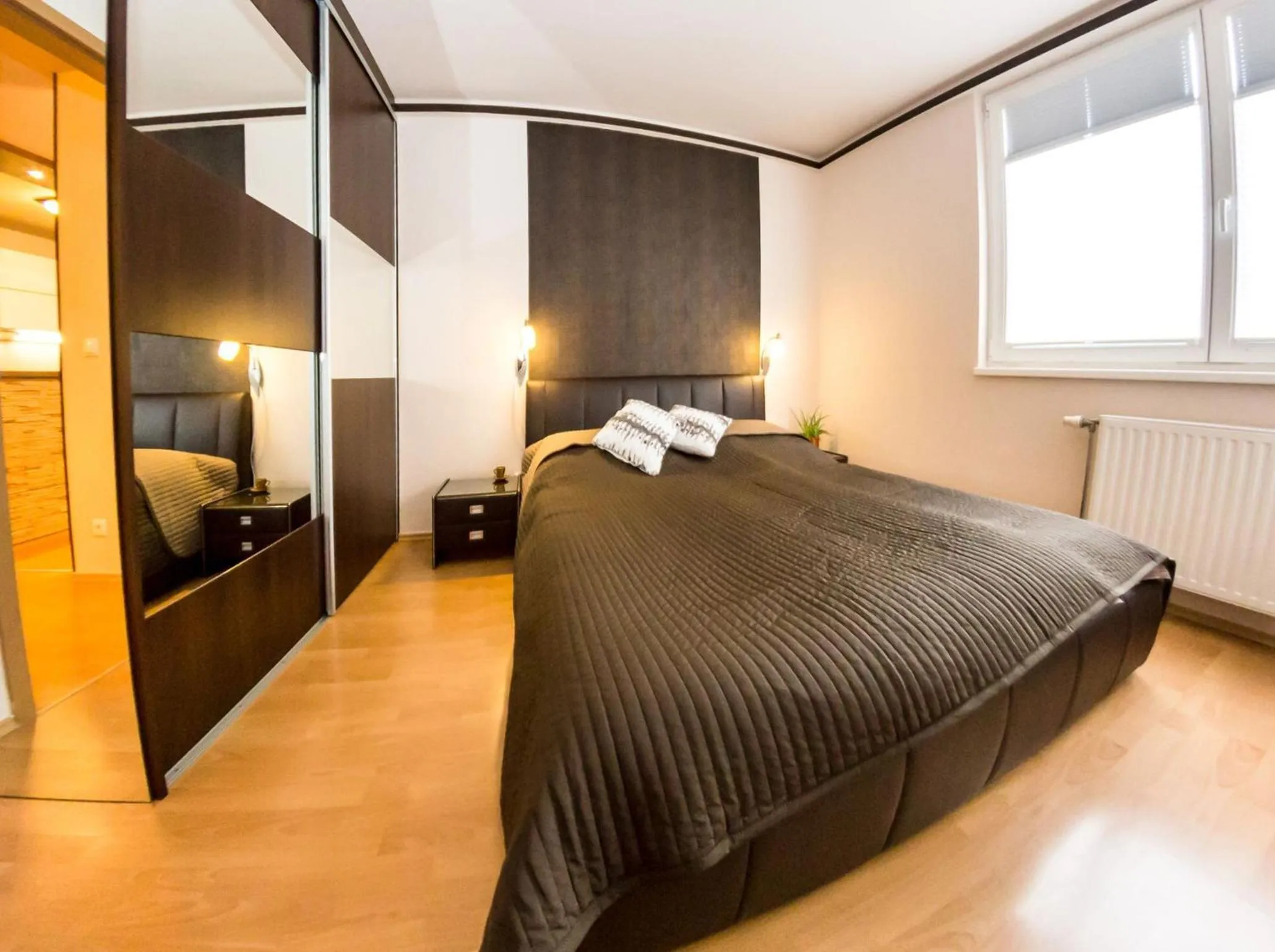 Bedroom, Bed in Arpad Bridge Apartments