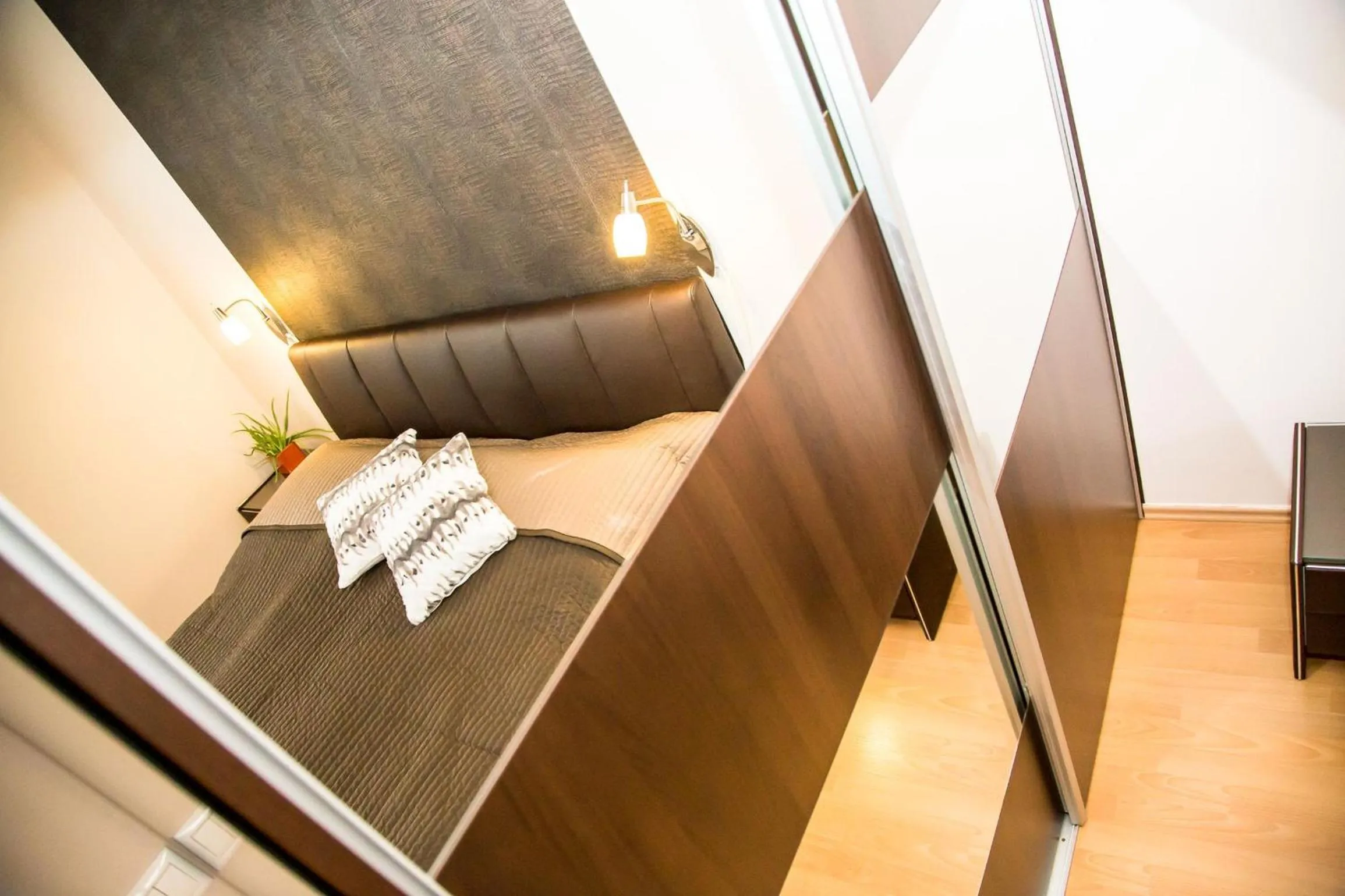 Bedroom, Bed in Arpad Bridge Apartments