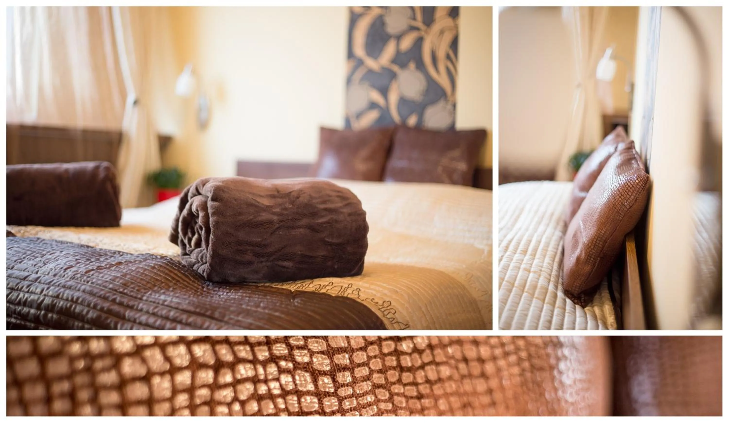 Bed in Arpad Bridge Apartments