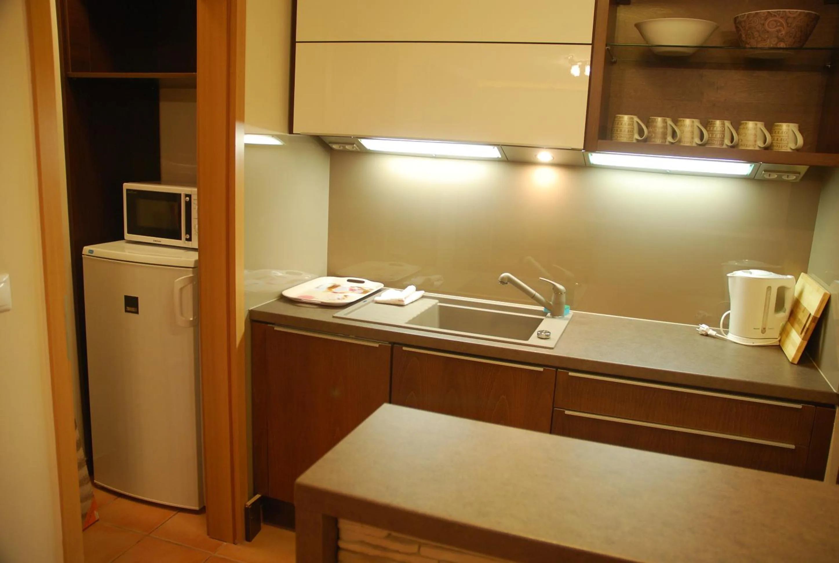 Kitchen or kitchenette in Arpad Bridge Apartments