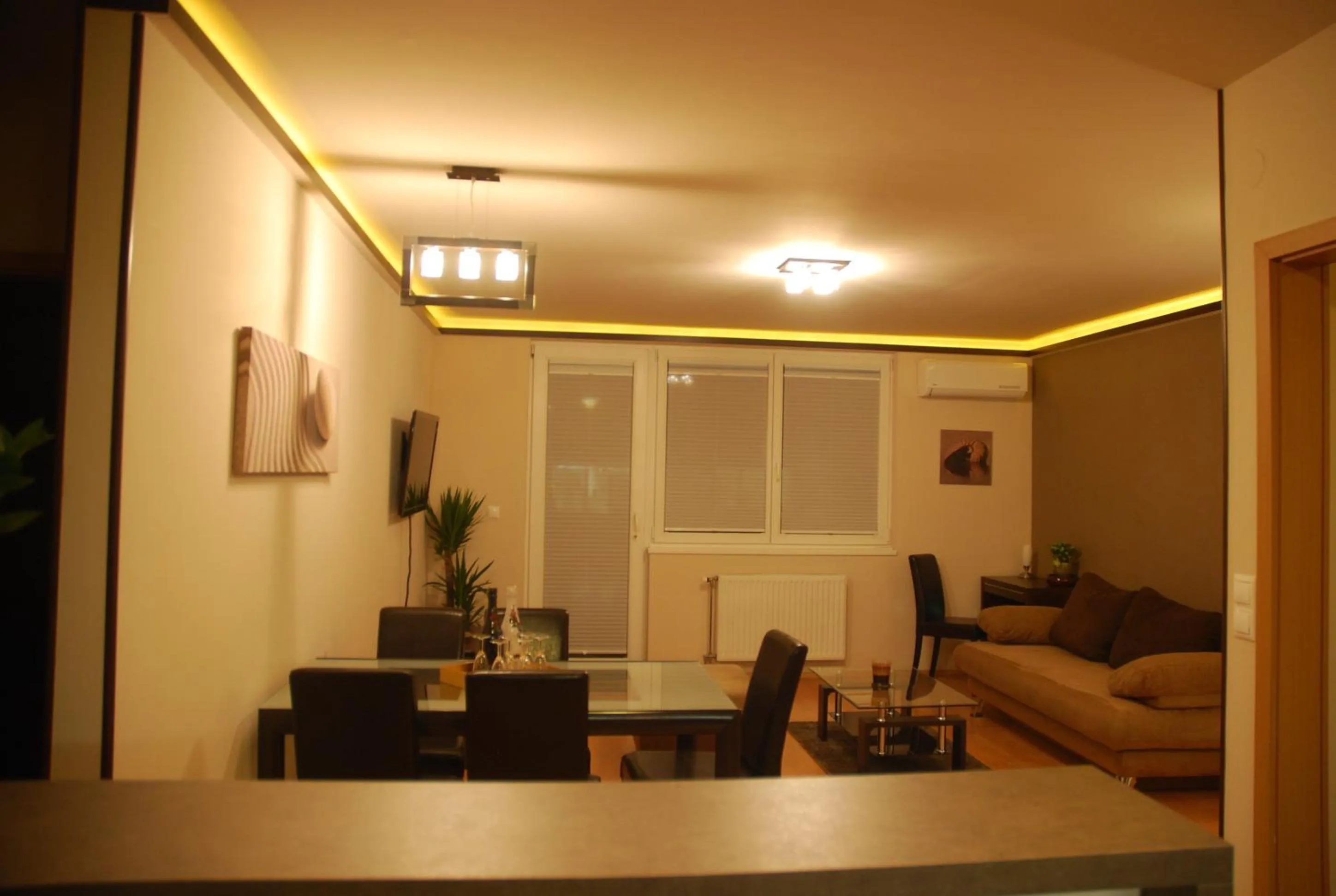 Living room in Arpad Bridge Apartments