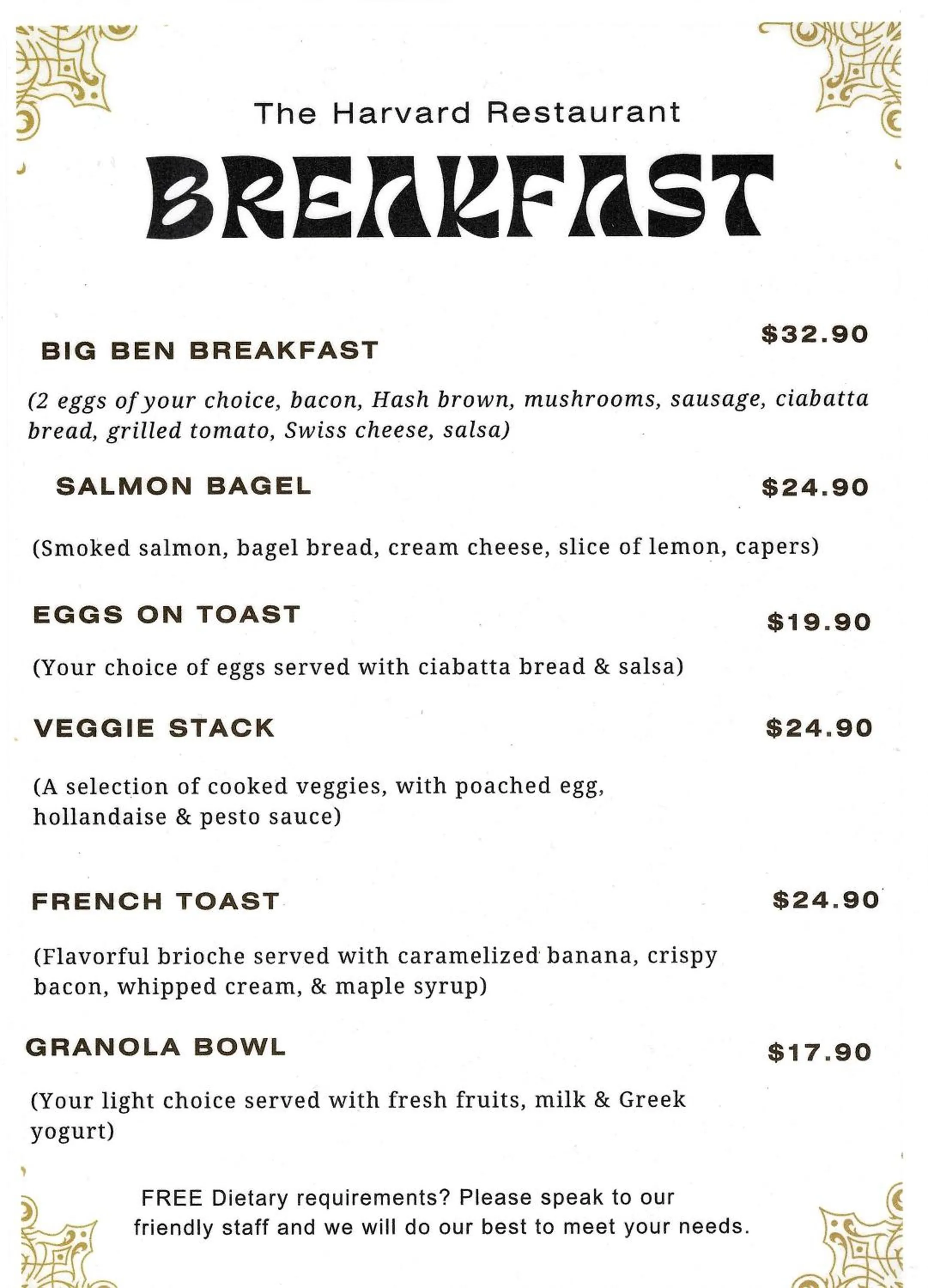 Breakfast in Wigram Hotel