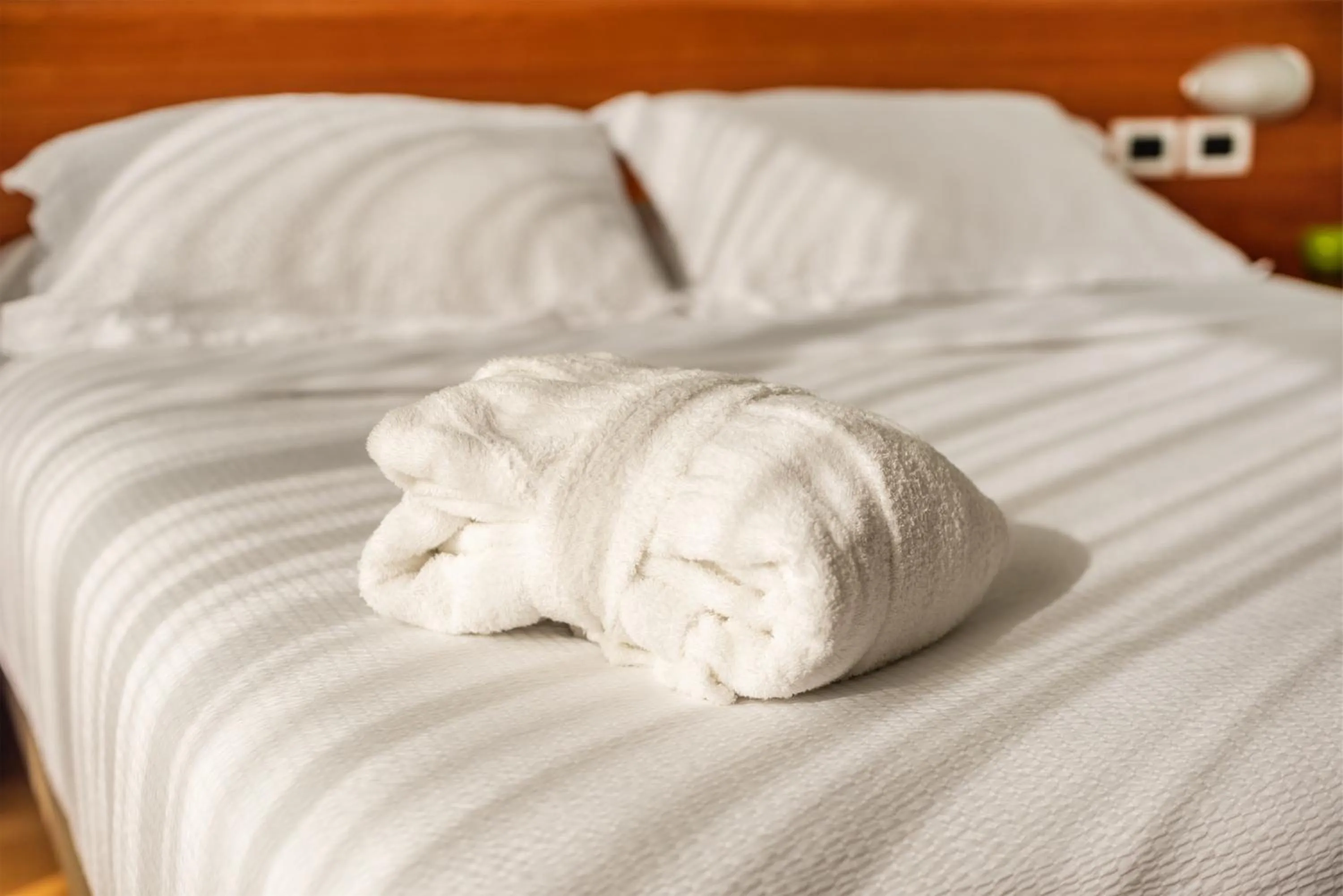 towels, Bed in Hotel Gabry