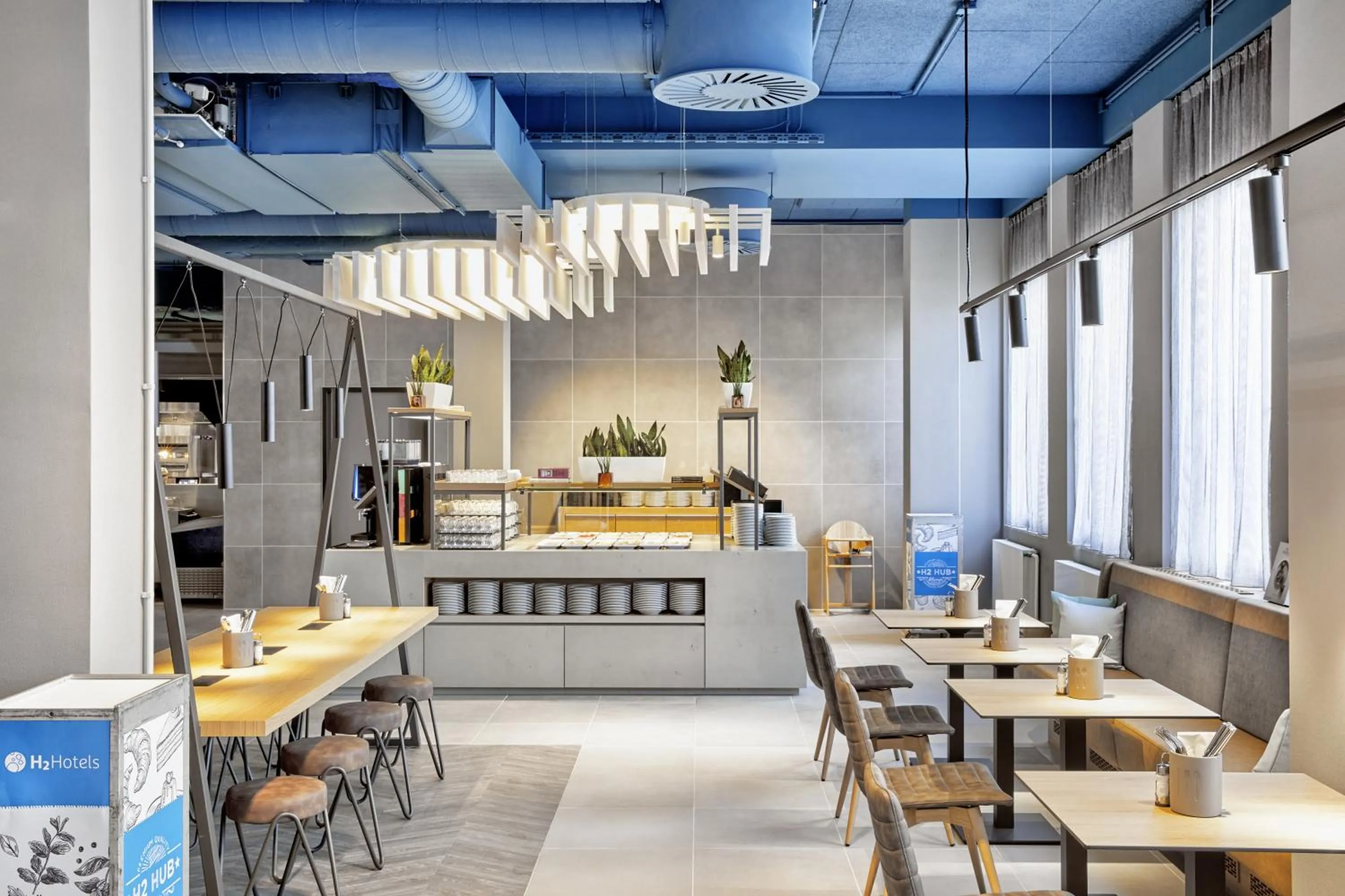 Restaurant/places to eat in H2 Hotel Düsseldorf Seestern