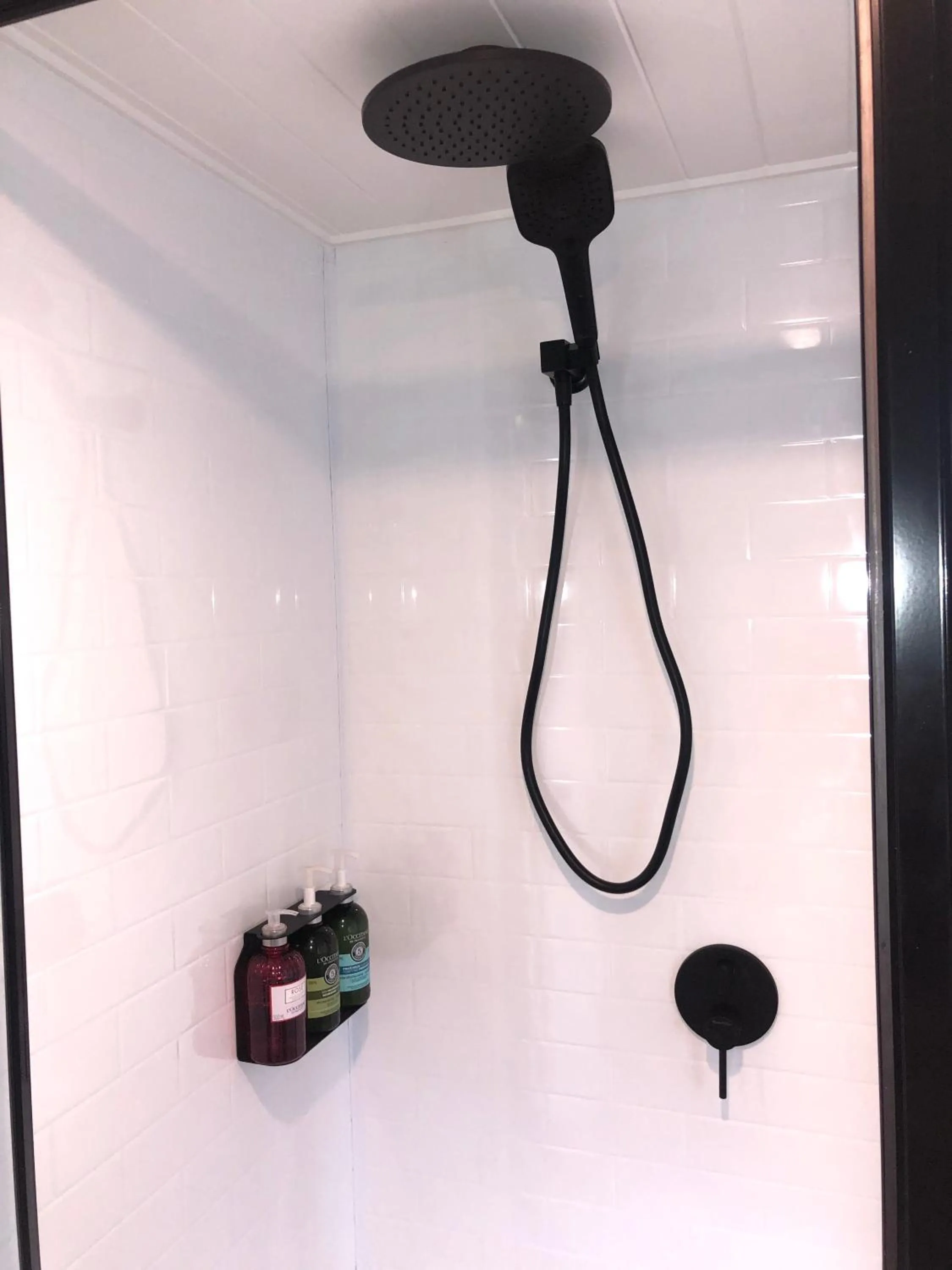 Shower in Pink Lake Tiny House - 'Peony'