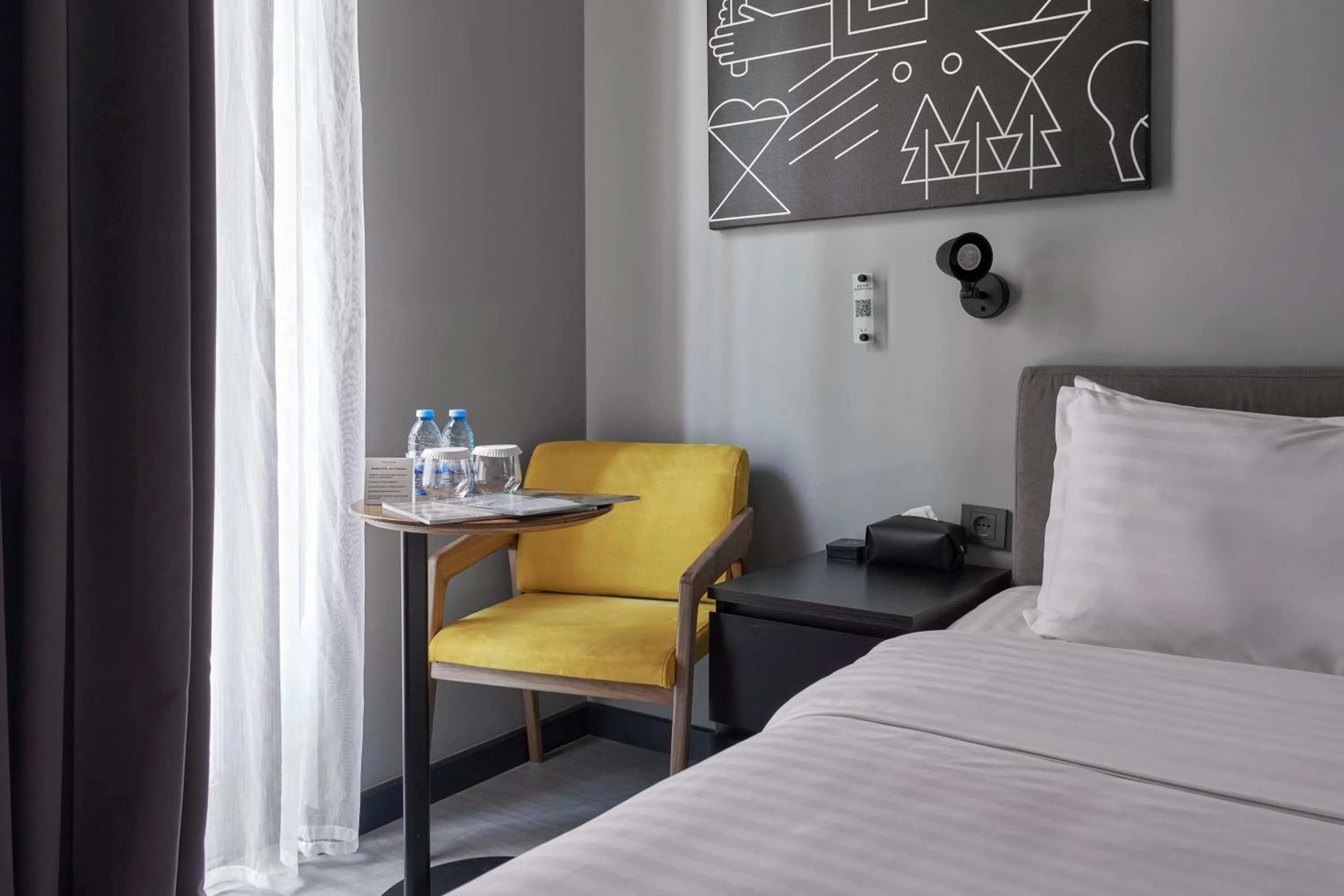 Decorative detail, Bed in Sapiens Hotel