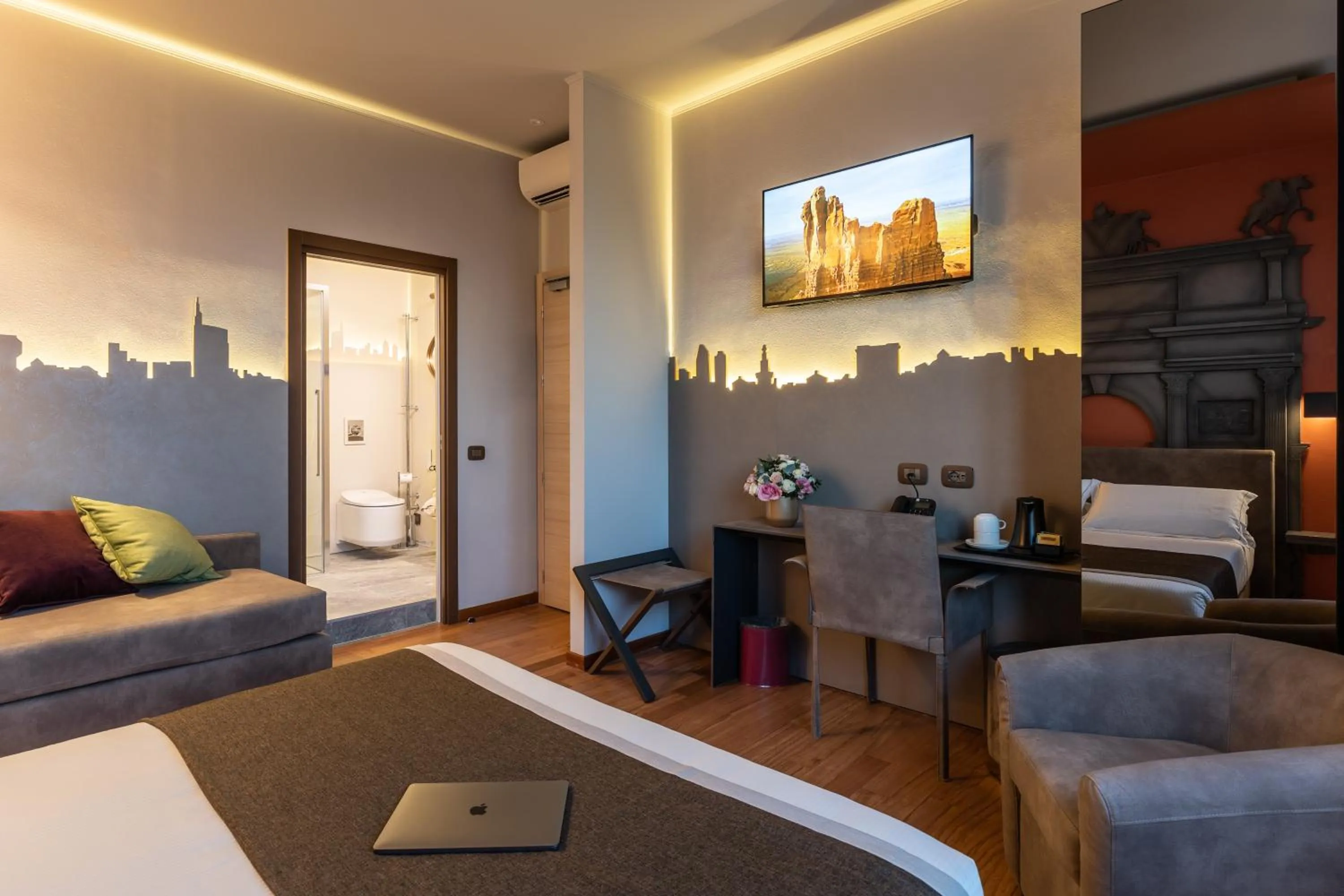 Bed in Hotel Ariston