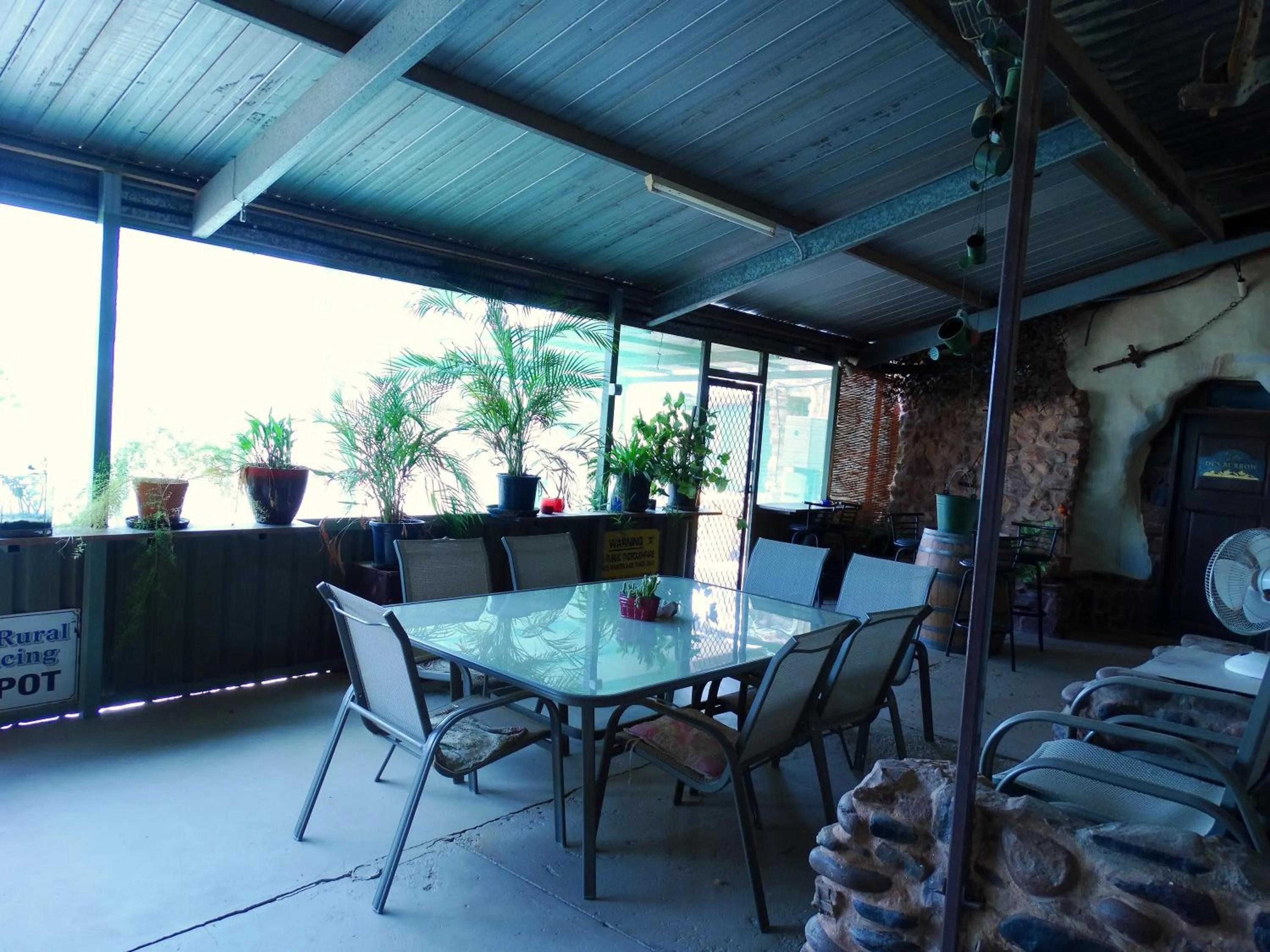 Patio in Di's Dugouts