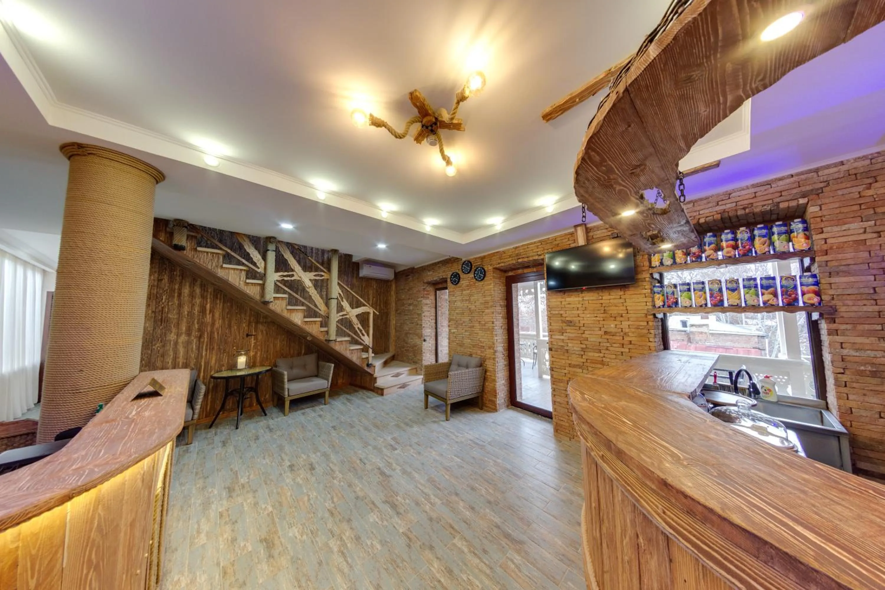 Seating area in Sina Hotel