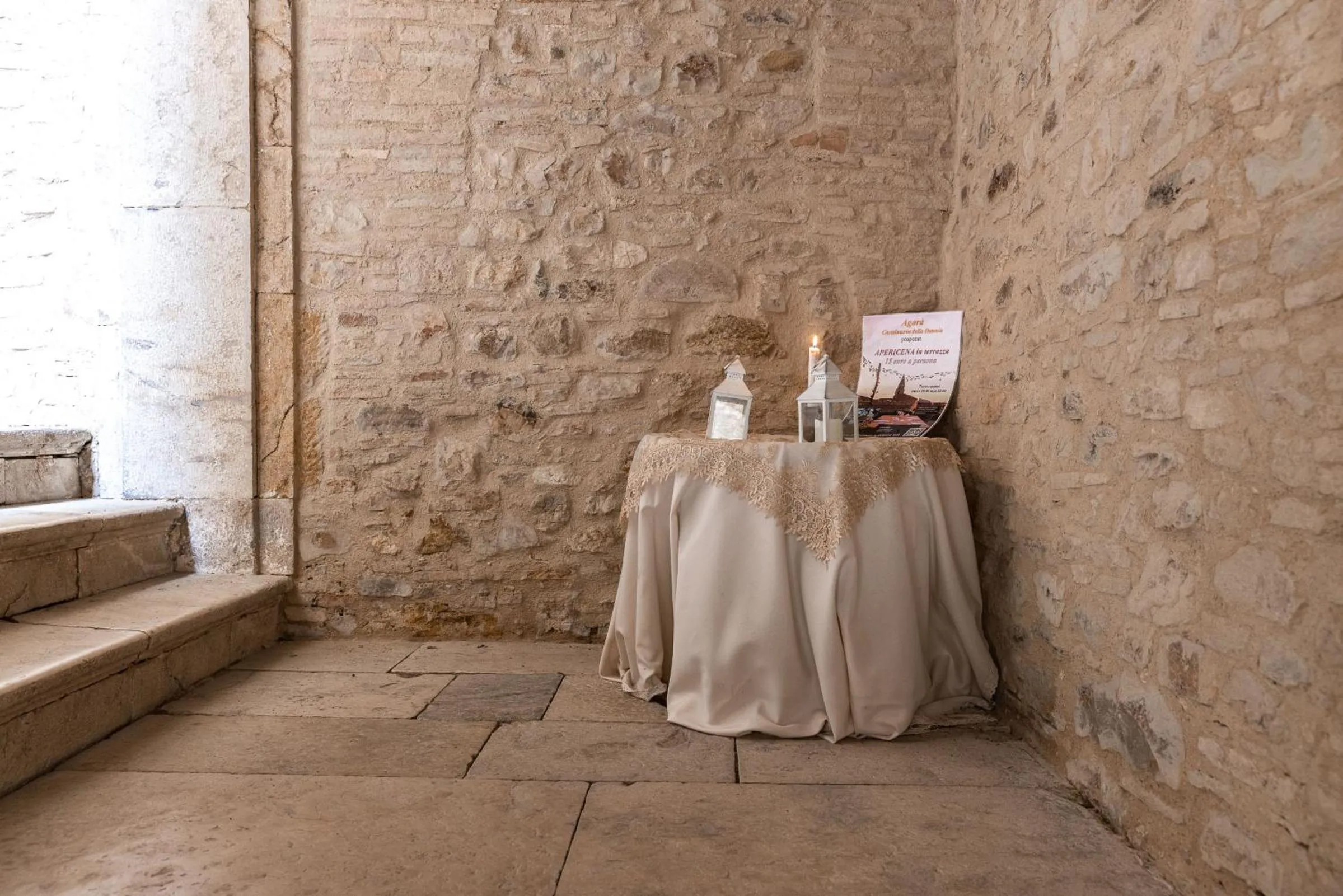Inner courtyard view in AGORA' Castelnuovo della Daunia