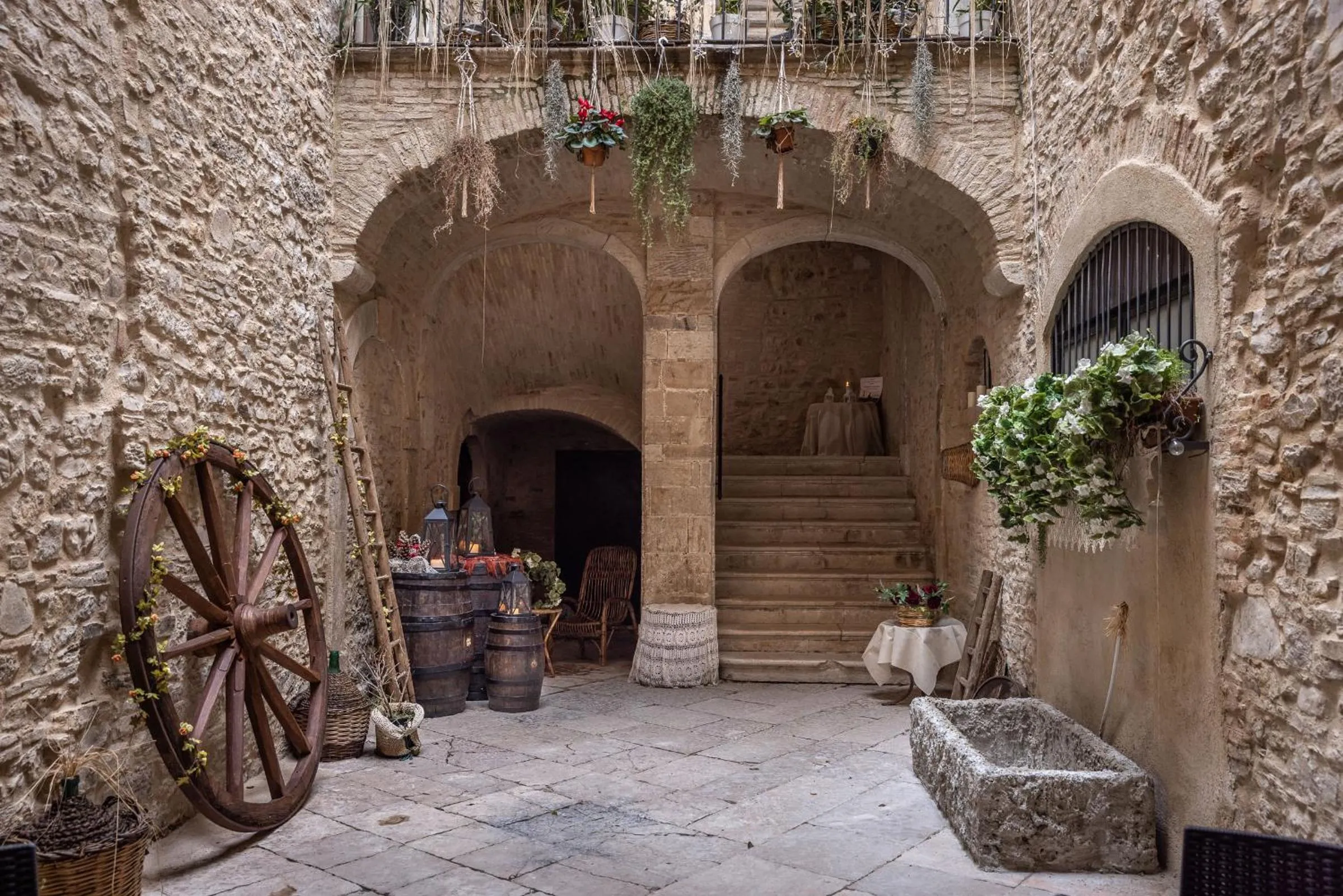 Inner courtyard view in AGORA' Castelnuovo della Daunia