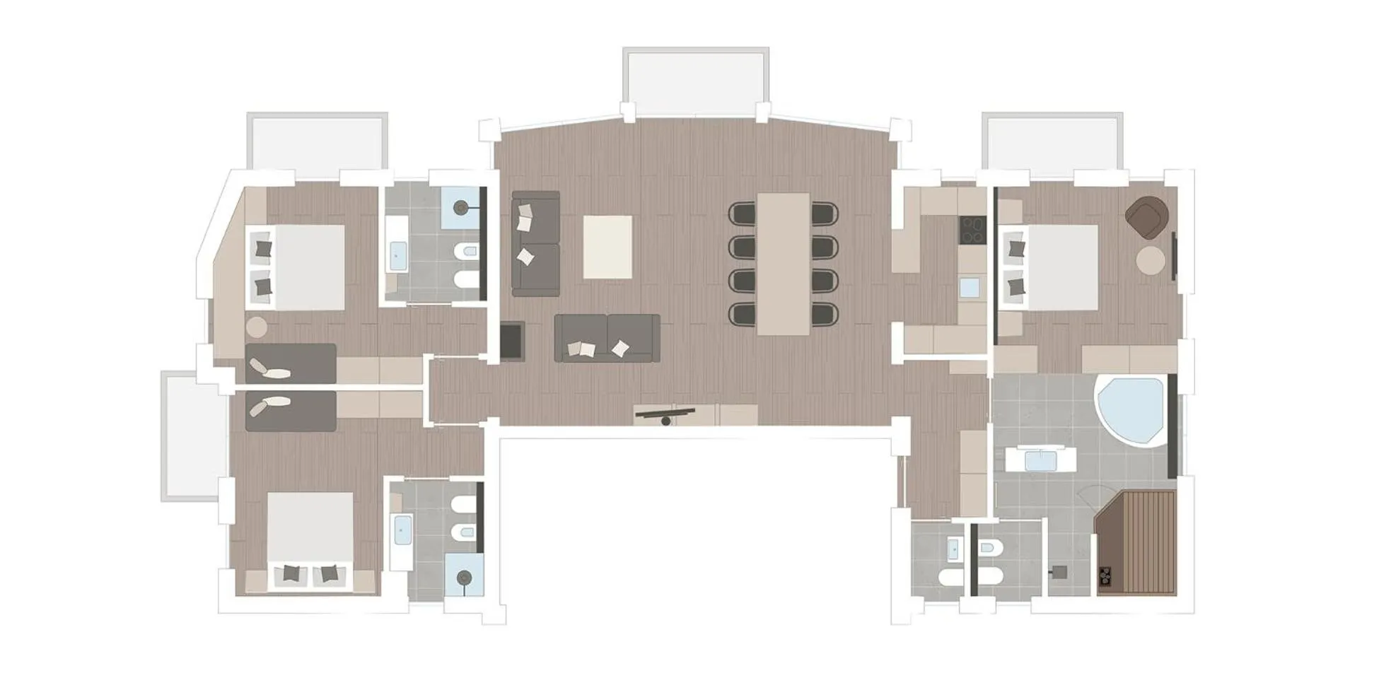 Floor plan in LaMonte Luxury Apartments