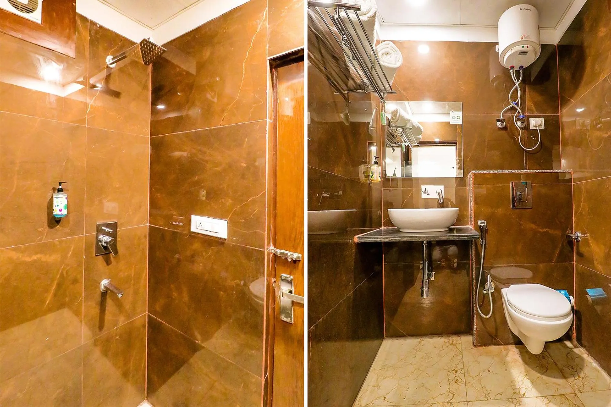 Bathroom in Hotel Emblem Suites Delhi Airport - Free Airport Pickup or Drop