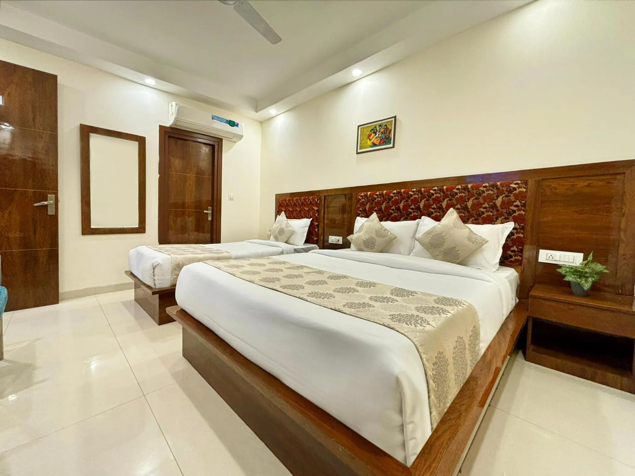 Bed in Hotel Emblem Suites Delhi Airport - Free Airport Pickup or Drop