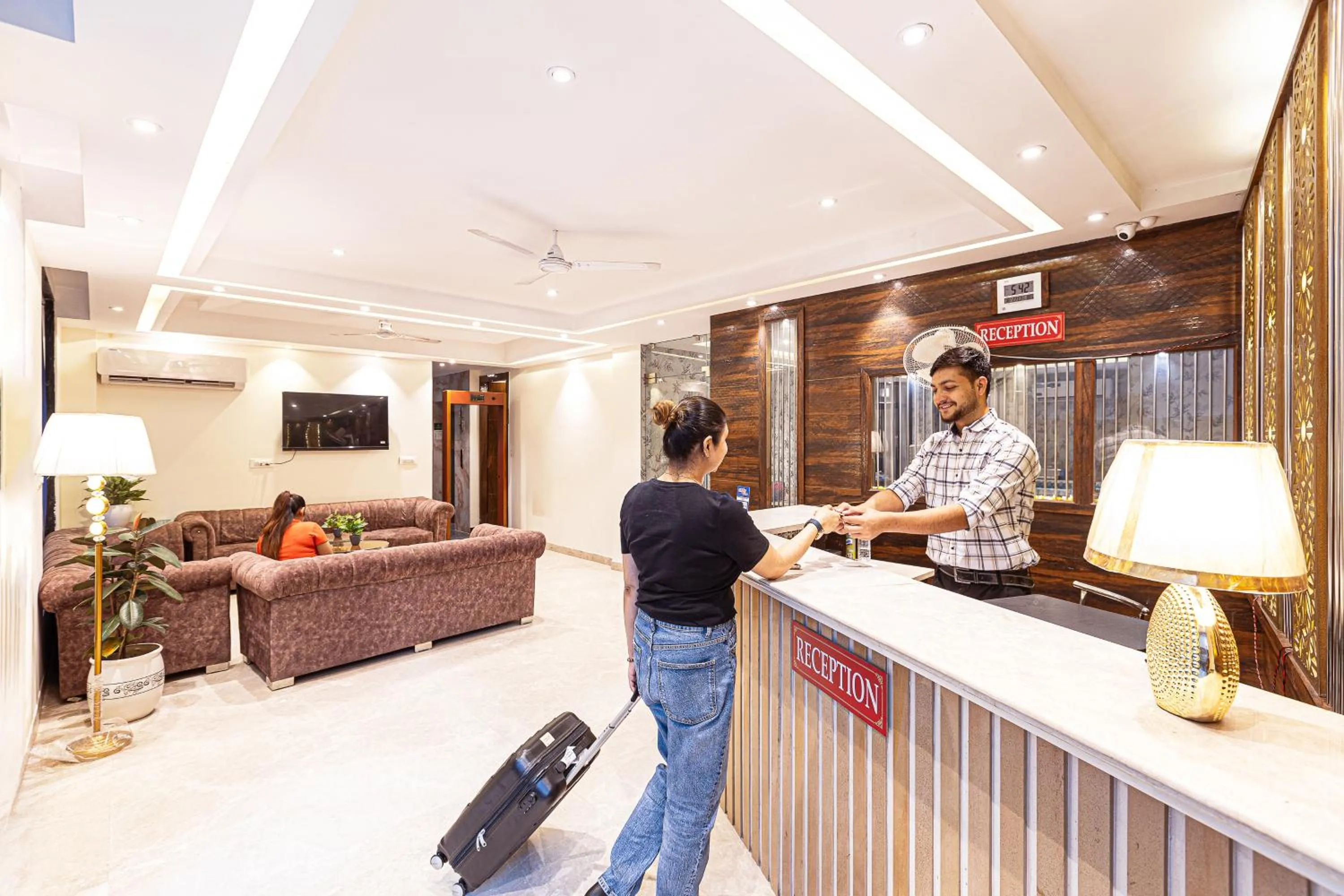 Lobby or reception in Hotel Emblem Suites Delhi Airport - Free Airport Pickup or Drop