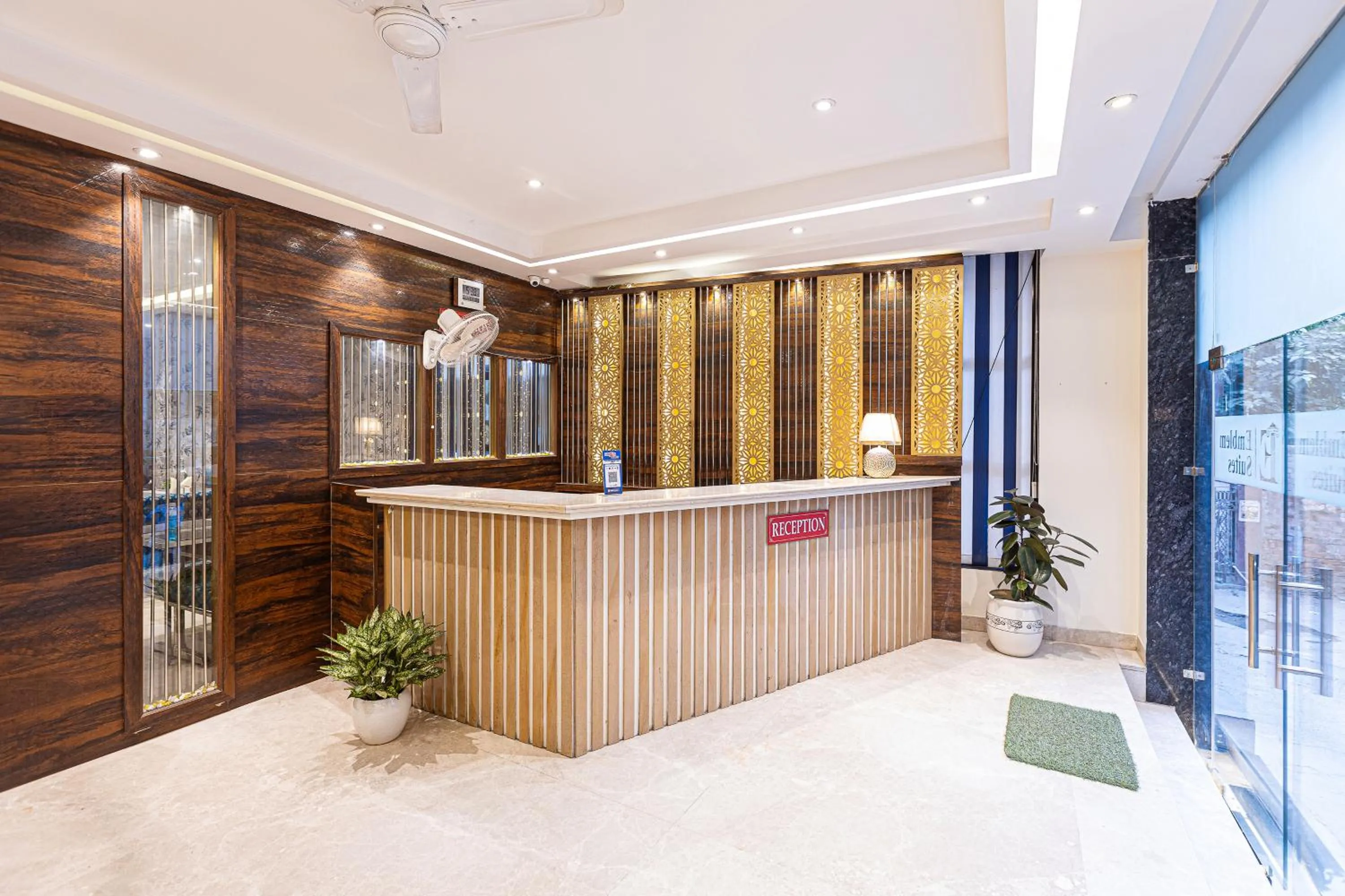 Lobby or reception in Hotel Emblem Suites Delhi Airport - Free Airport Pickup or Drop