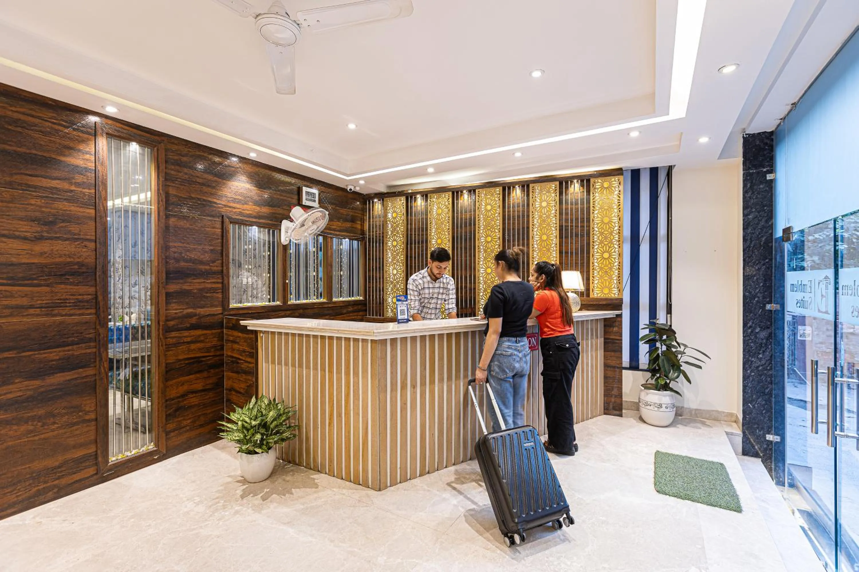 Lobby or reception in Hotel Emblem Suites Delhi Airport - Free Airport Pickup or Drop