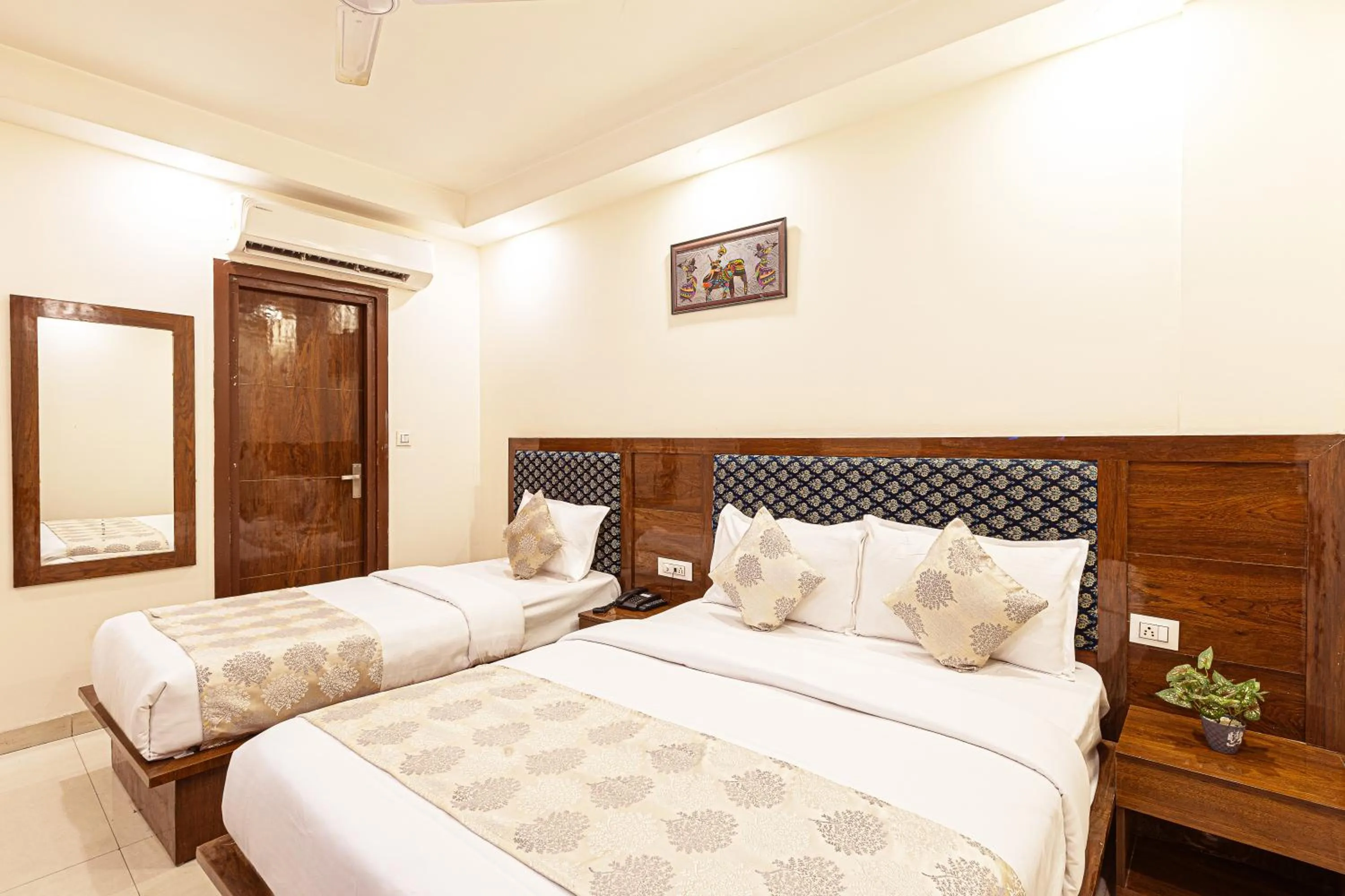 Bed in Hotel Emblem Suites Delhi Airport - Free Airport Pickup or Drop