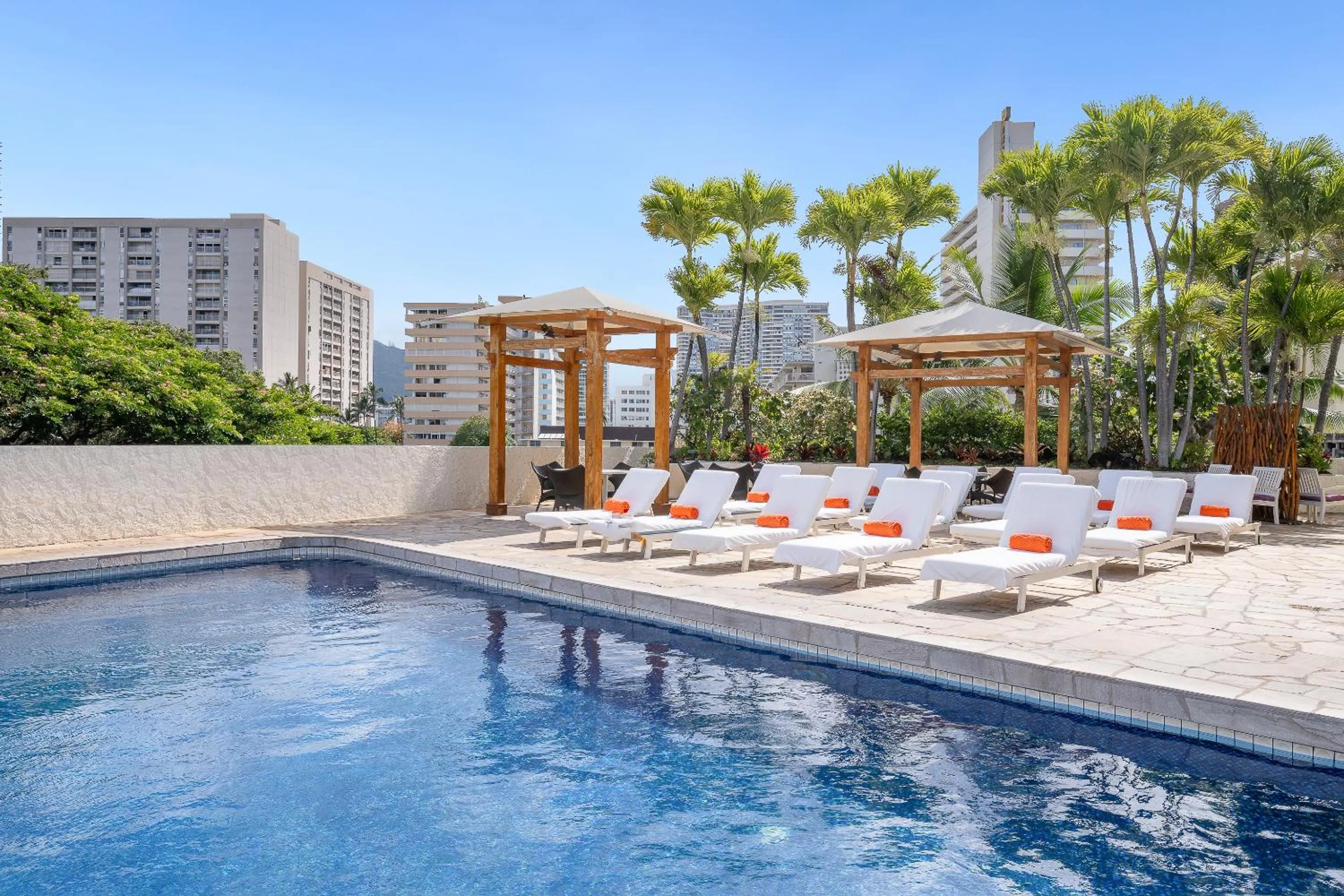 Pool view in Luana Waikiki Hotel & Suites