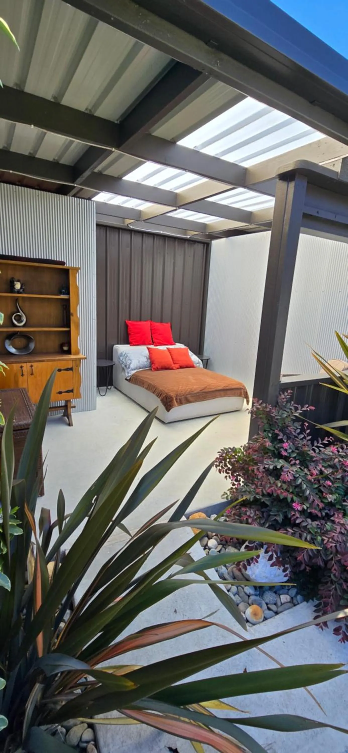 Garden view in The Rocks Chalets