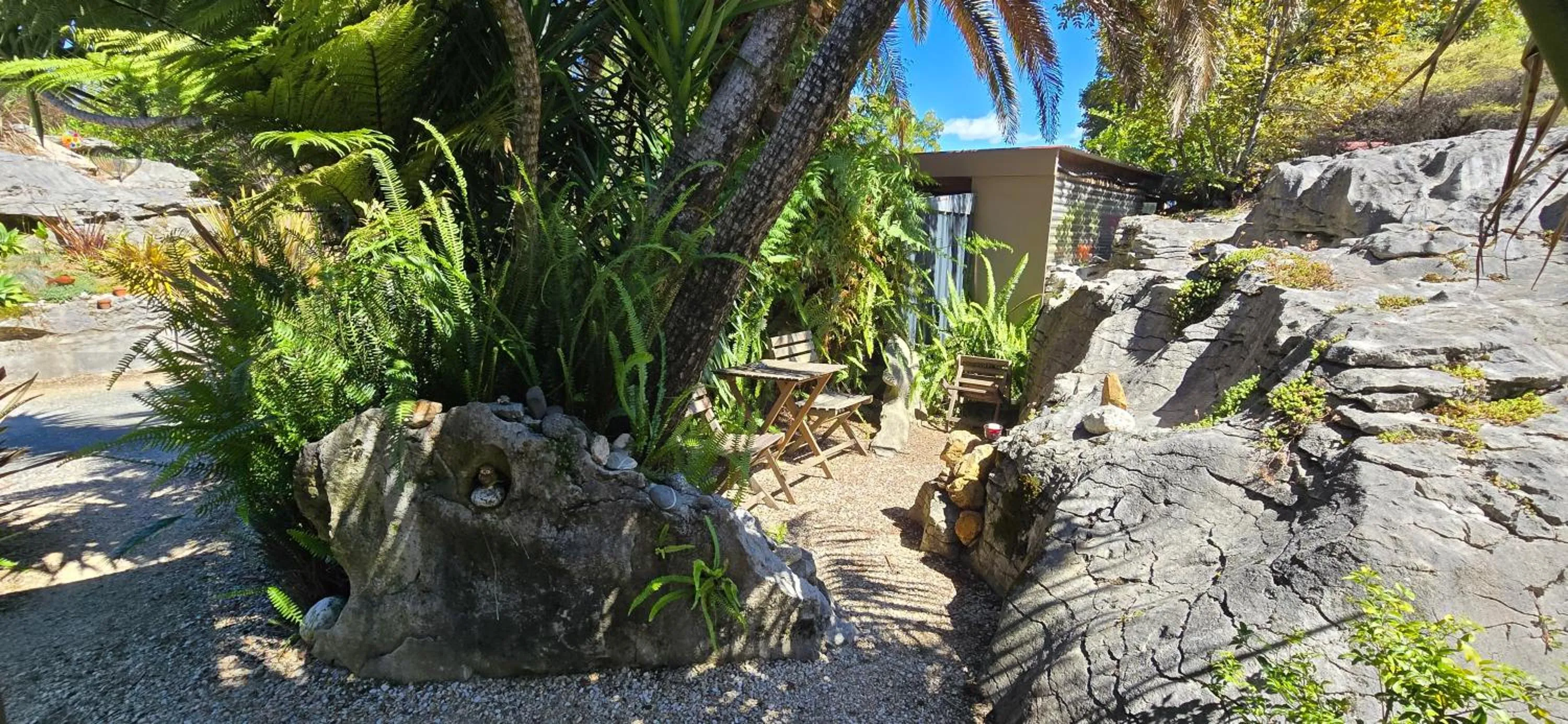Seating area in The Rocks Chalets