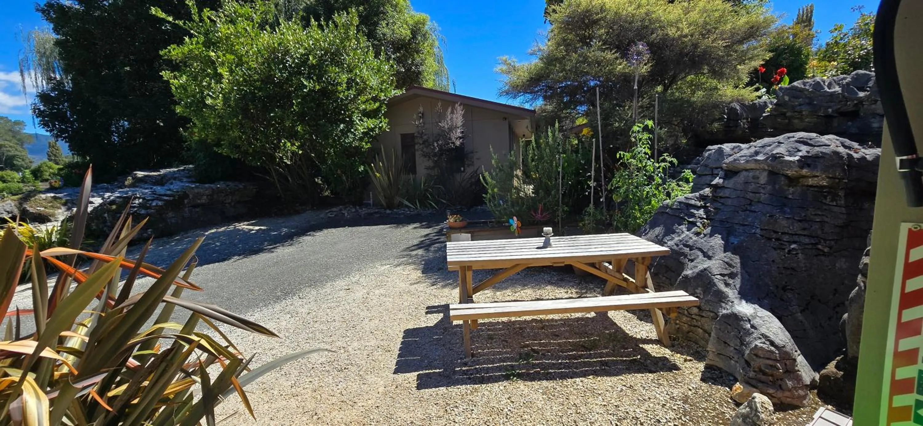 Seating area in The Rocks Chalets