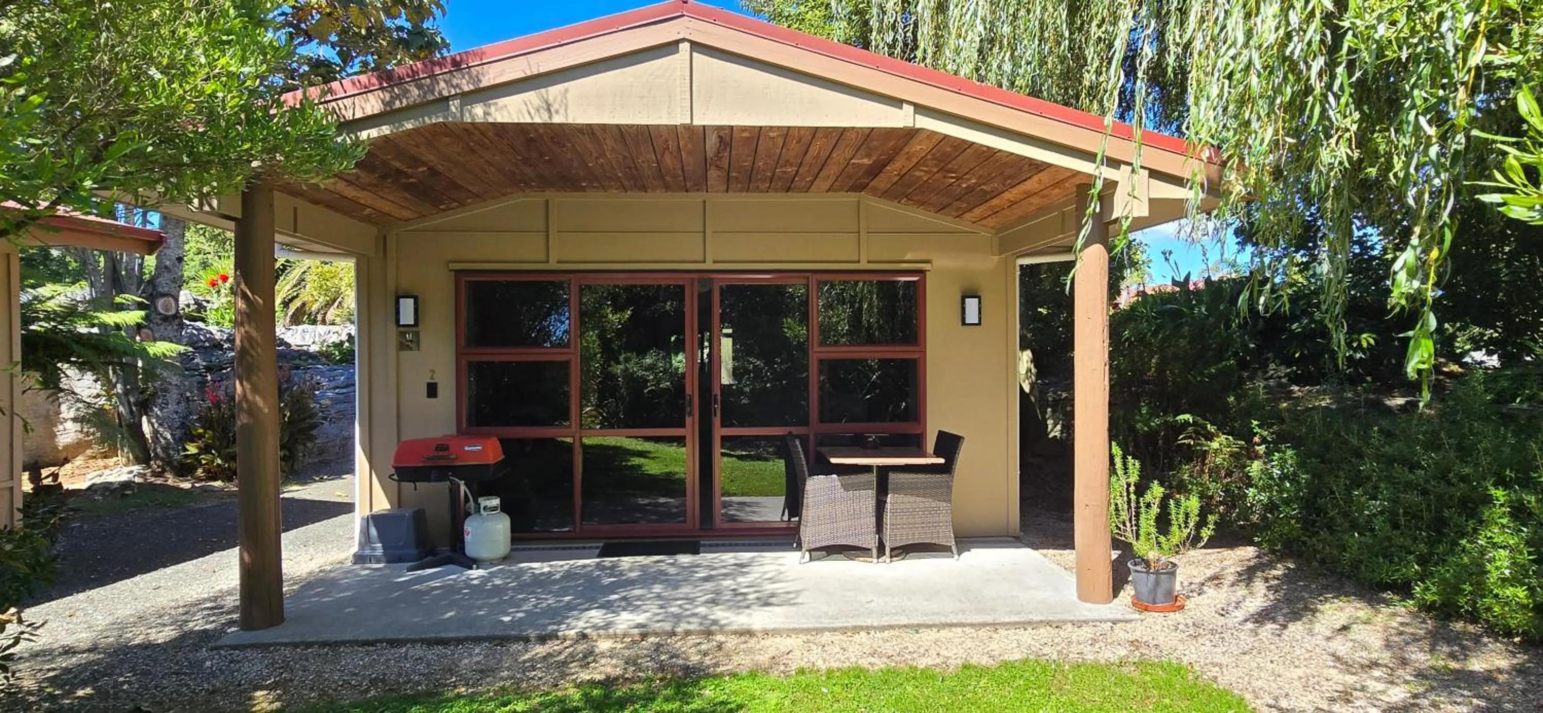Patio in The Rocks Chalets